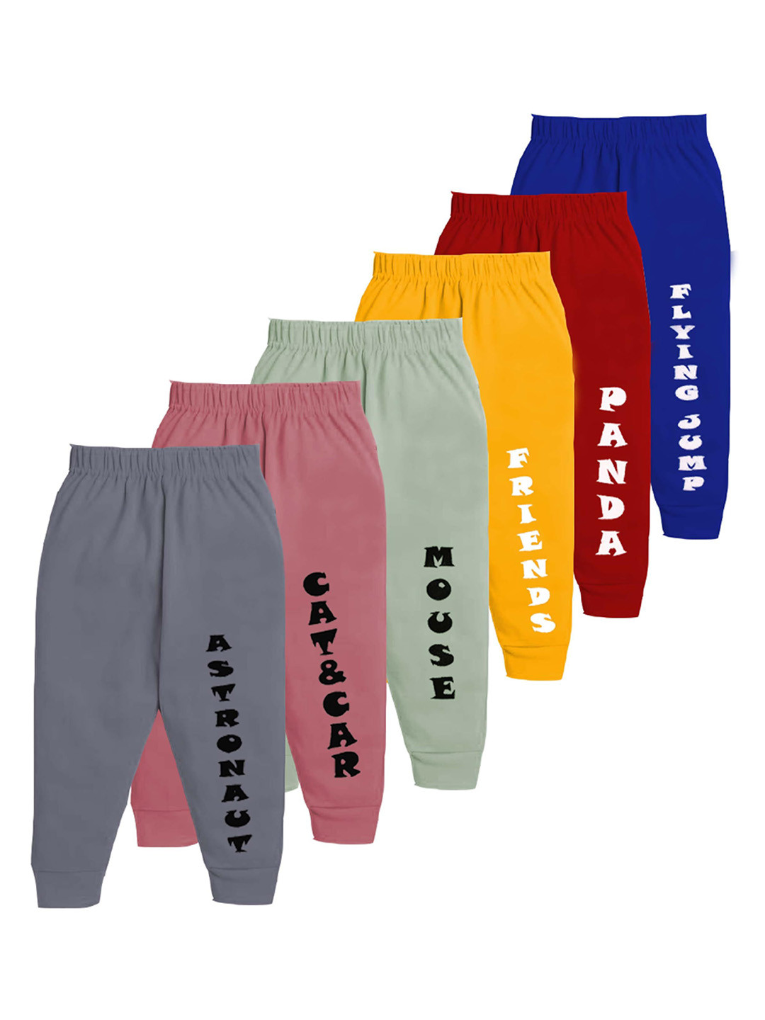 Toddylon Kids Pack Of 6 Printed Cotton Joggers