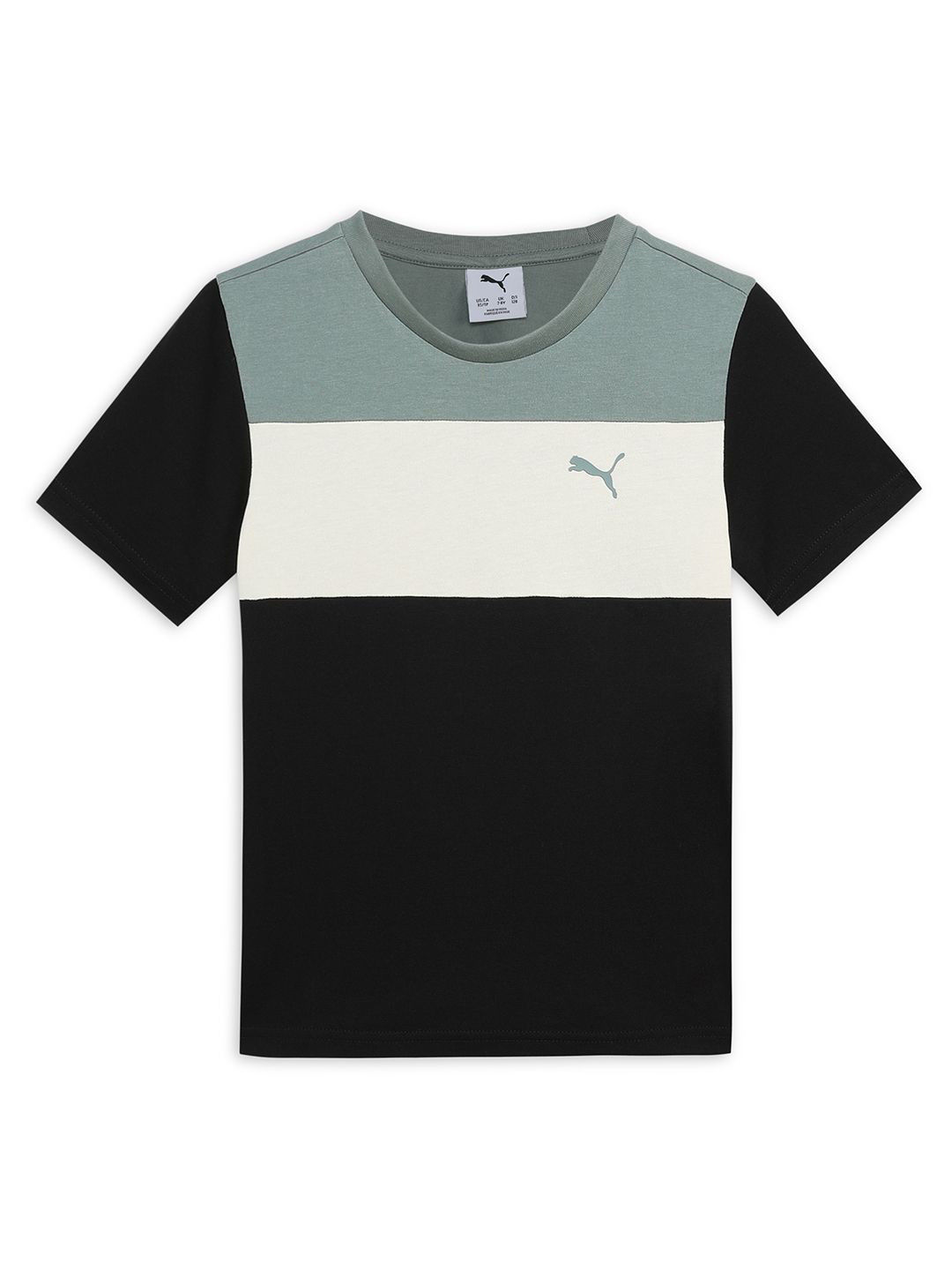 Puma Essentials Boys Colourblocked Cotton Tee