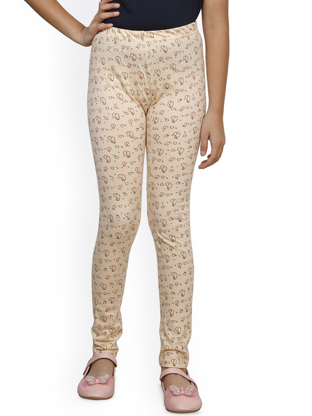 BAESD Girls Printed Pure Cotton Ankle Length Leggings
