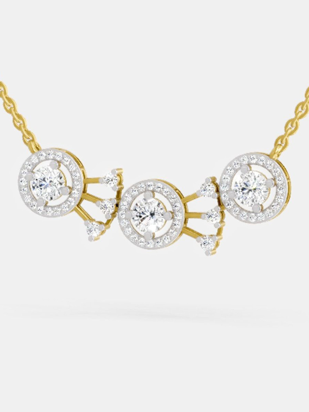 Sparkles 14KT Necklace And Chains Diamond  1.45 Carat