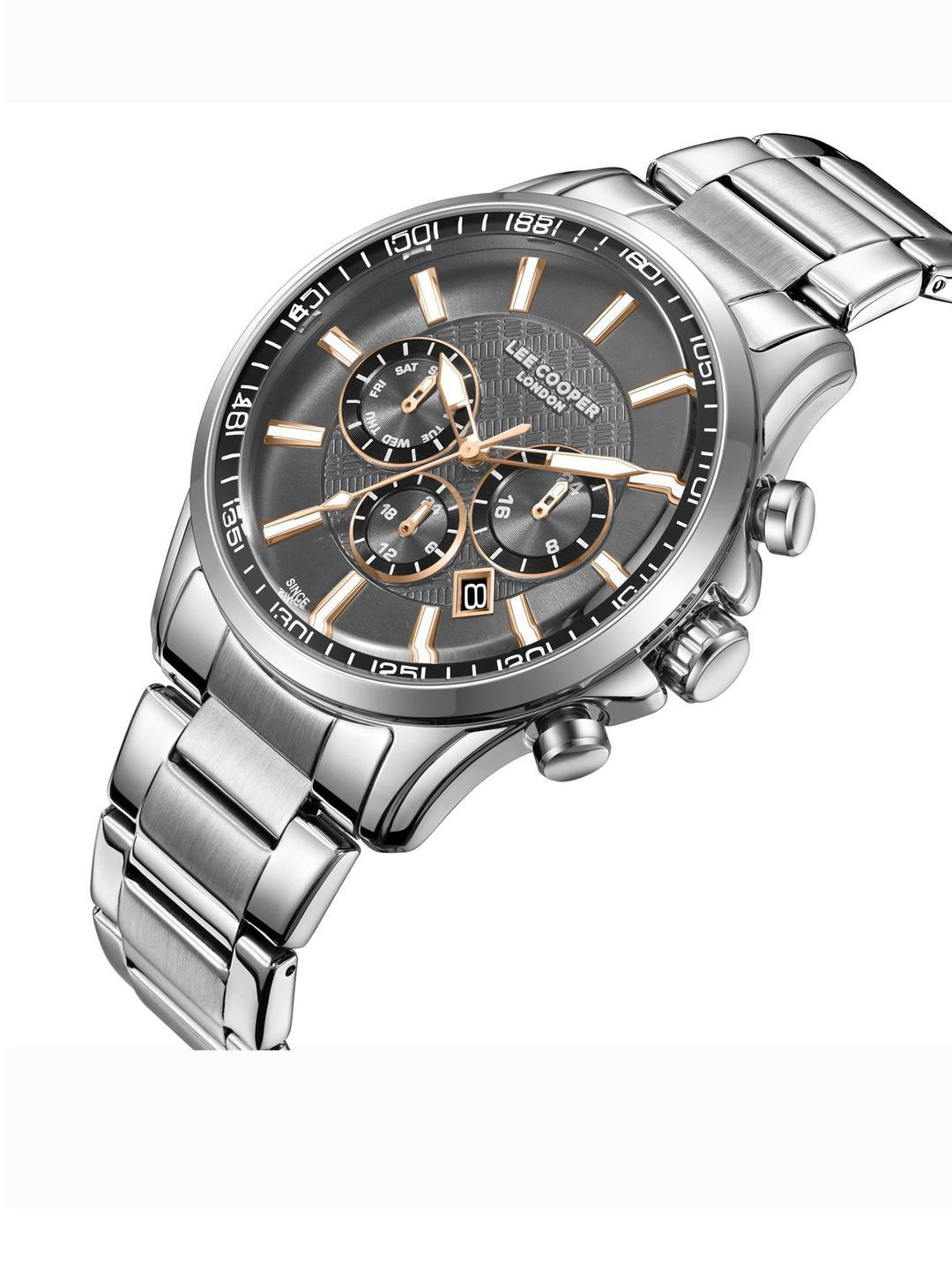 Lee Cooper Men Dial & Stainless Steel Bracelet Style Straps Analogue Watch LC08149.360-B