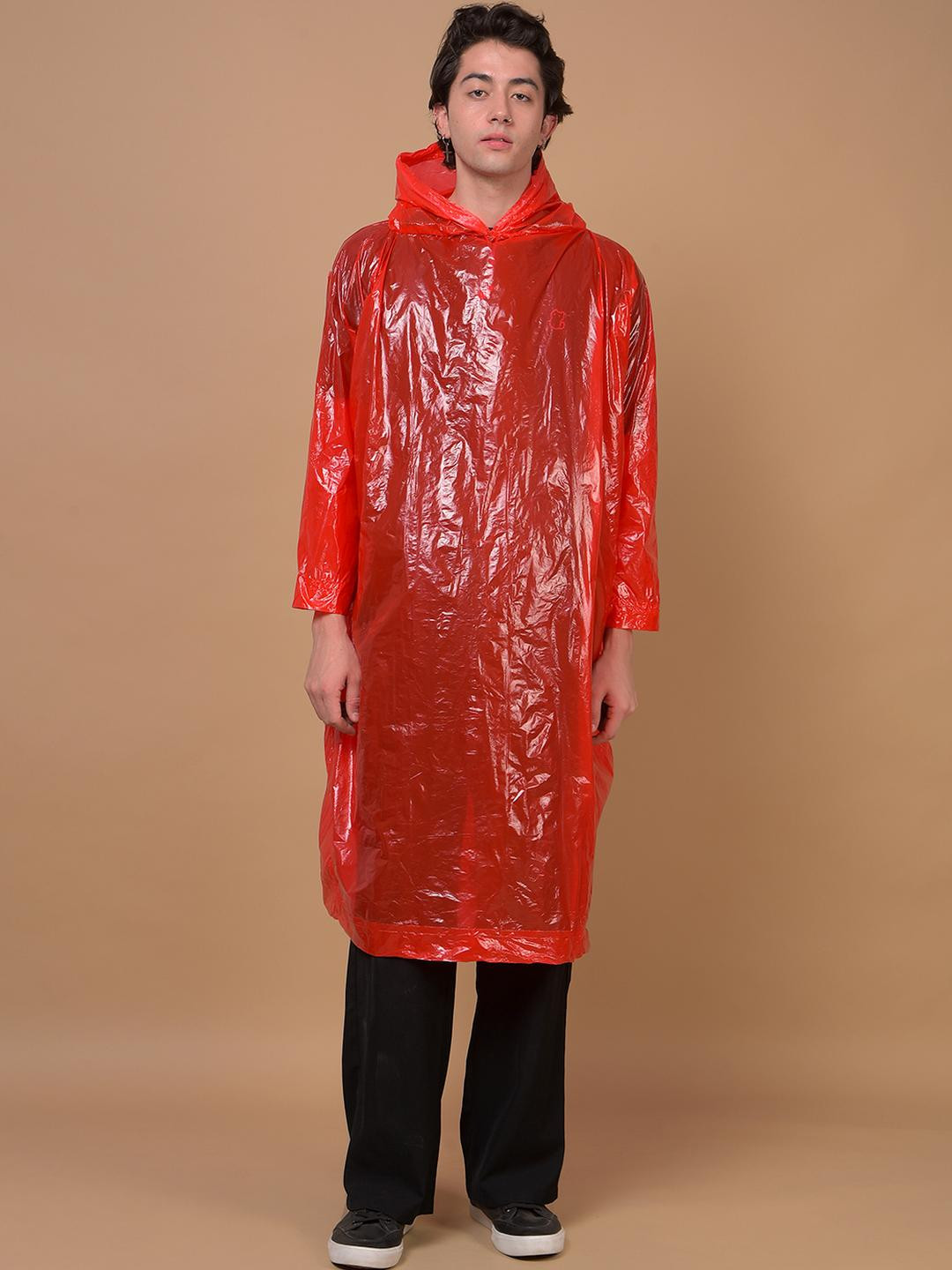 Dollar Men Lightweight Waterproof Foldable Rain Poncho with Adjustable Hood
