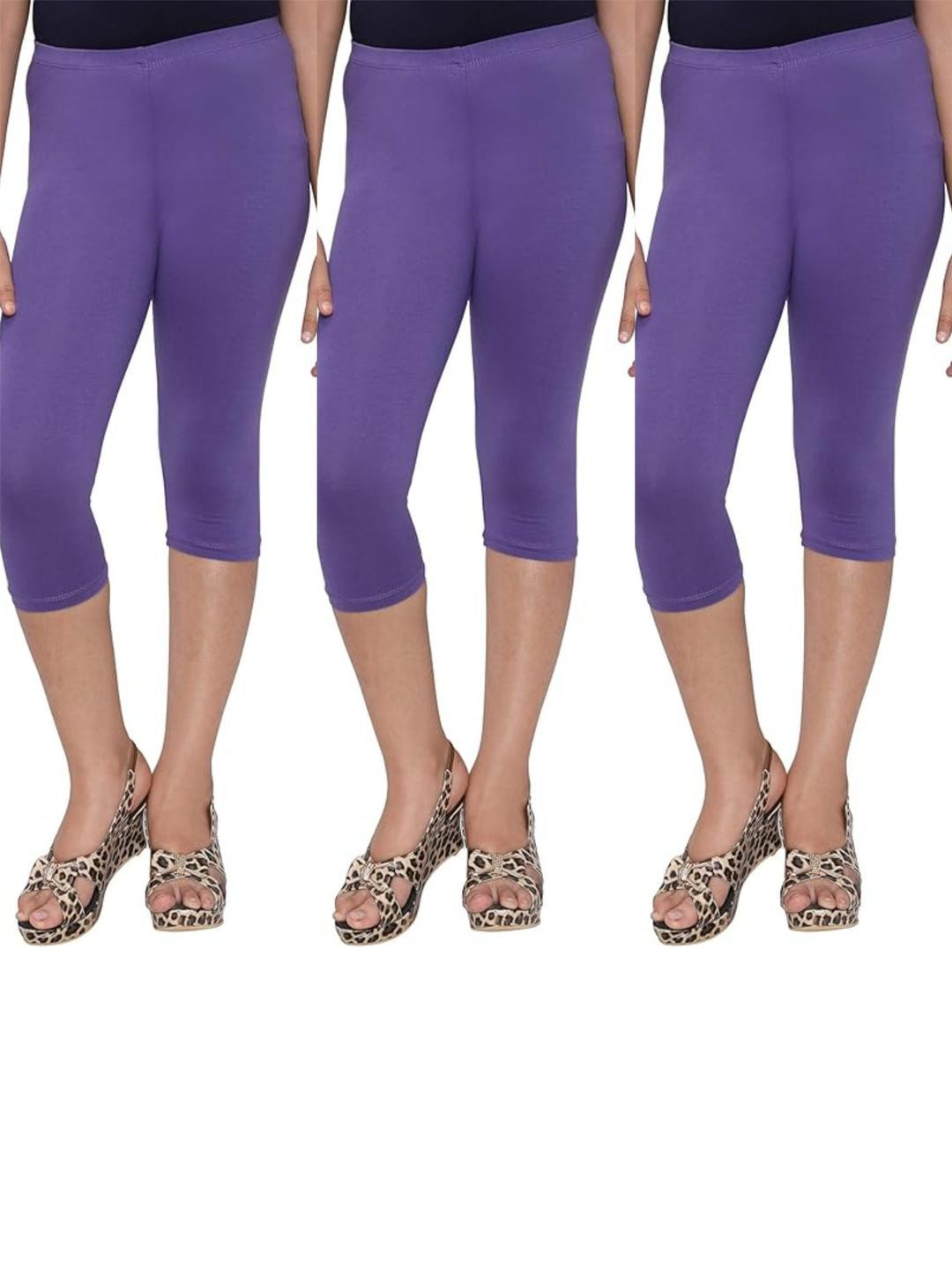 Tik Tok WEARS Girls Purple Cotton Capris