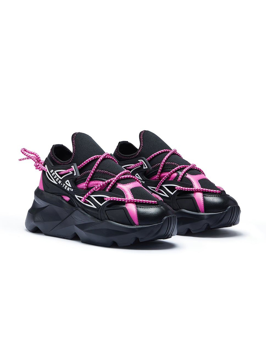 7-10 Women PU Round Toe Lace-Ups Sneakers