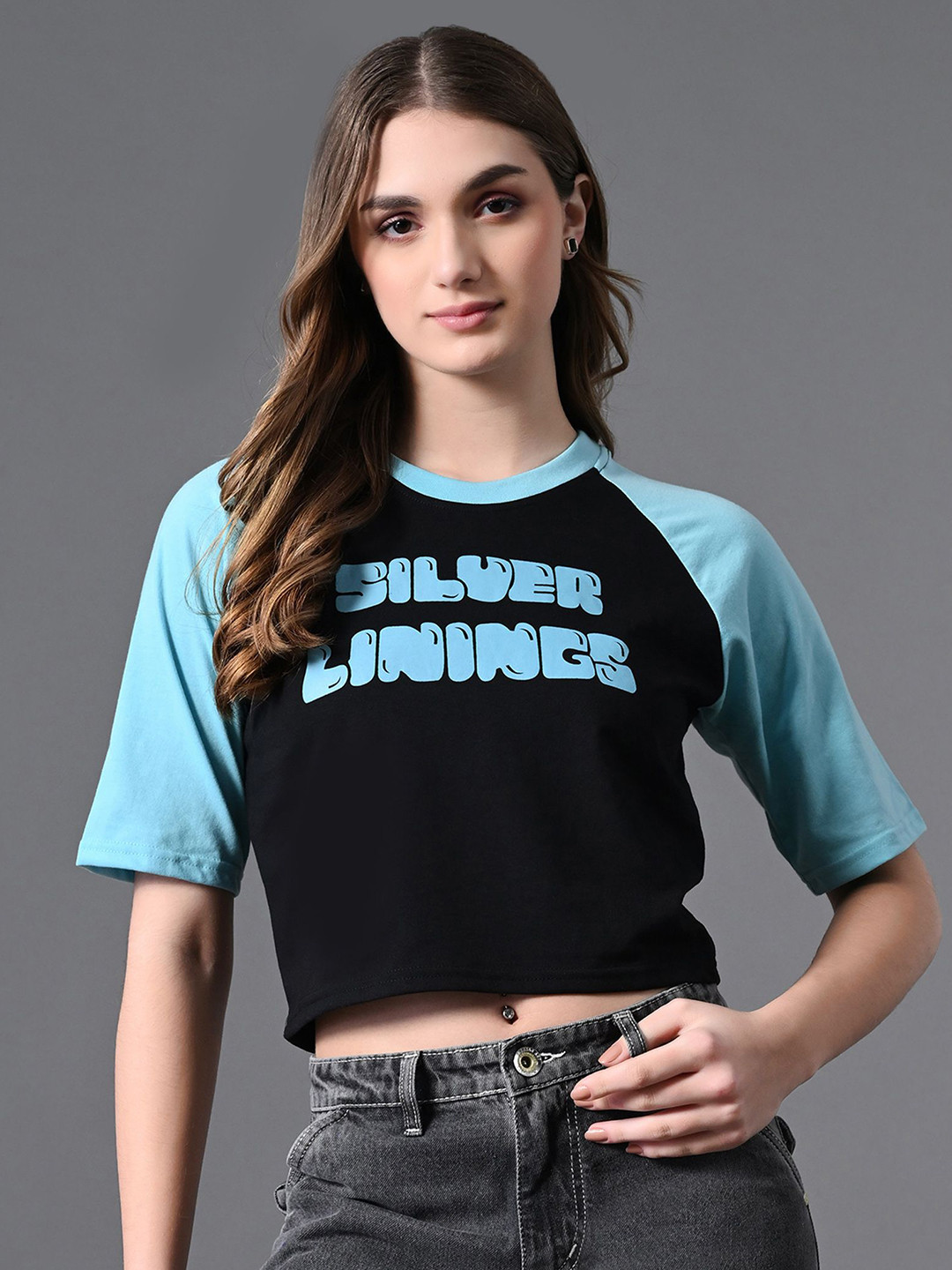 OYEEBRO Laid-Back Vibes Typography Printed Rund Neck Relaxed Fit T-shirt