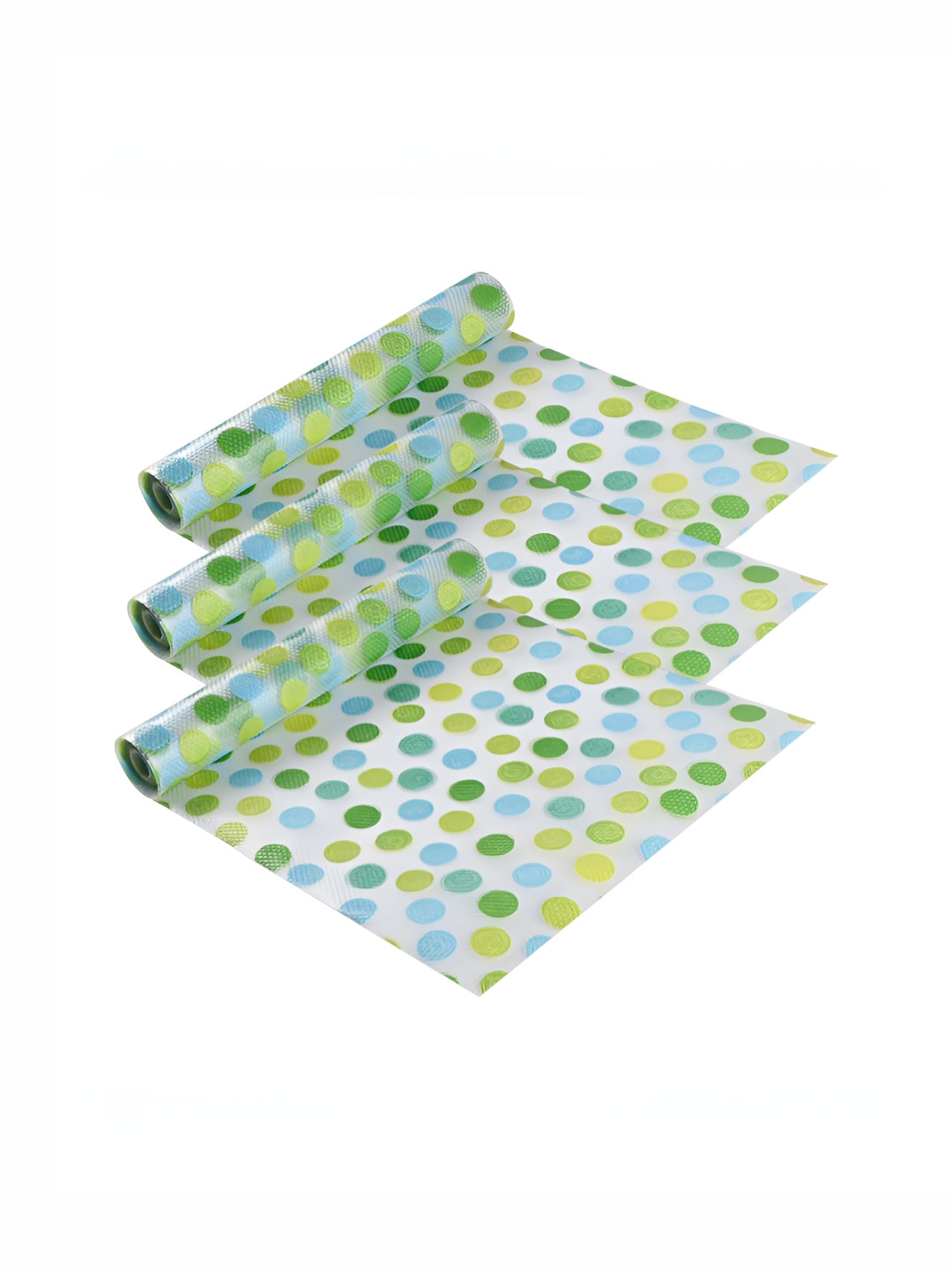 Aura Green 3 Pieces Water Resistant Kitchen Shelf Mats Roll
