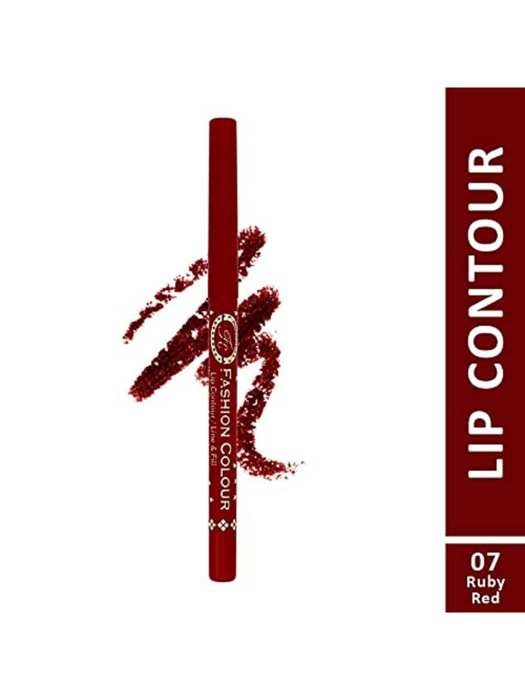 Fashion Colour Line And Fill Lip Contour Matte Lipliner - Ruby Red 7