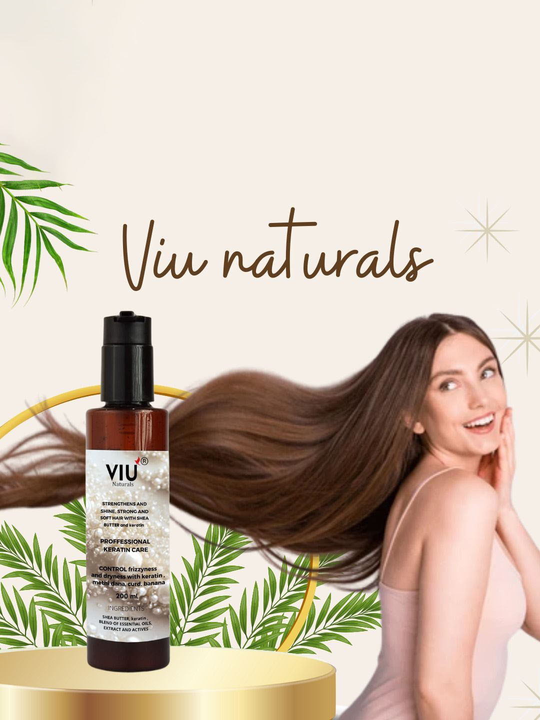 VIU NATURALS Keratin Smoothening Shampoo With Keratin - 300 ml