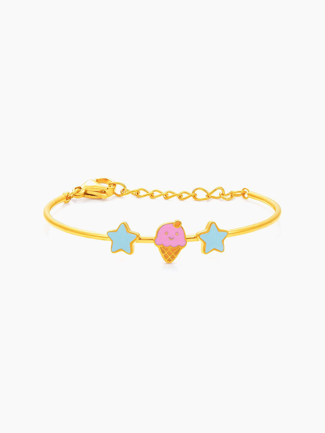 SWASHAA Kids 18K Gold-Plated Stainless Steel Icecream Twinkle Charm Bracelet