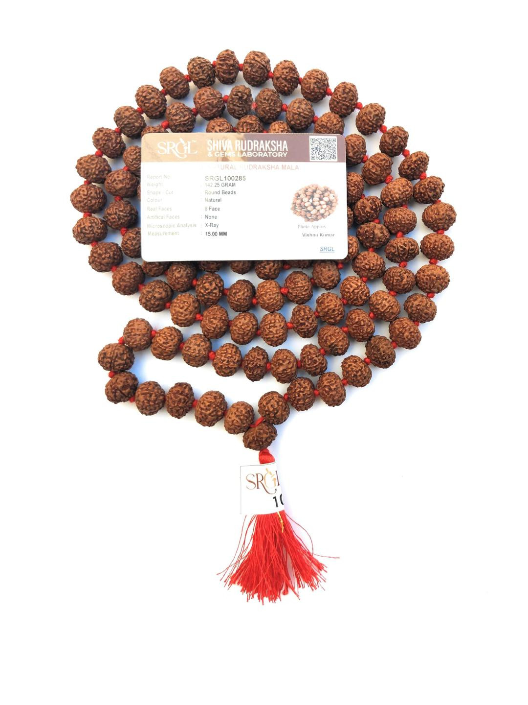 Apnisanskriti Unisex 8-Face Rudraksha Mala