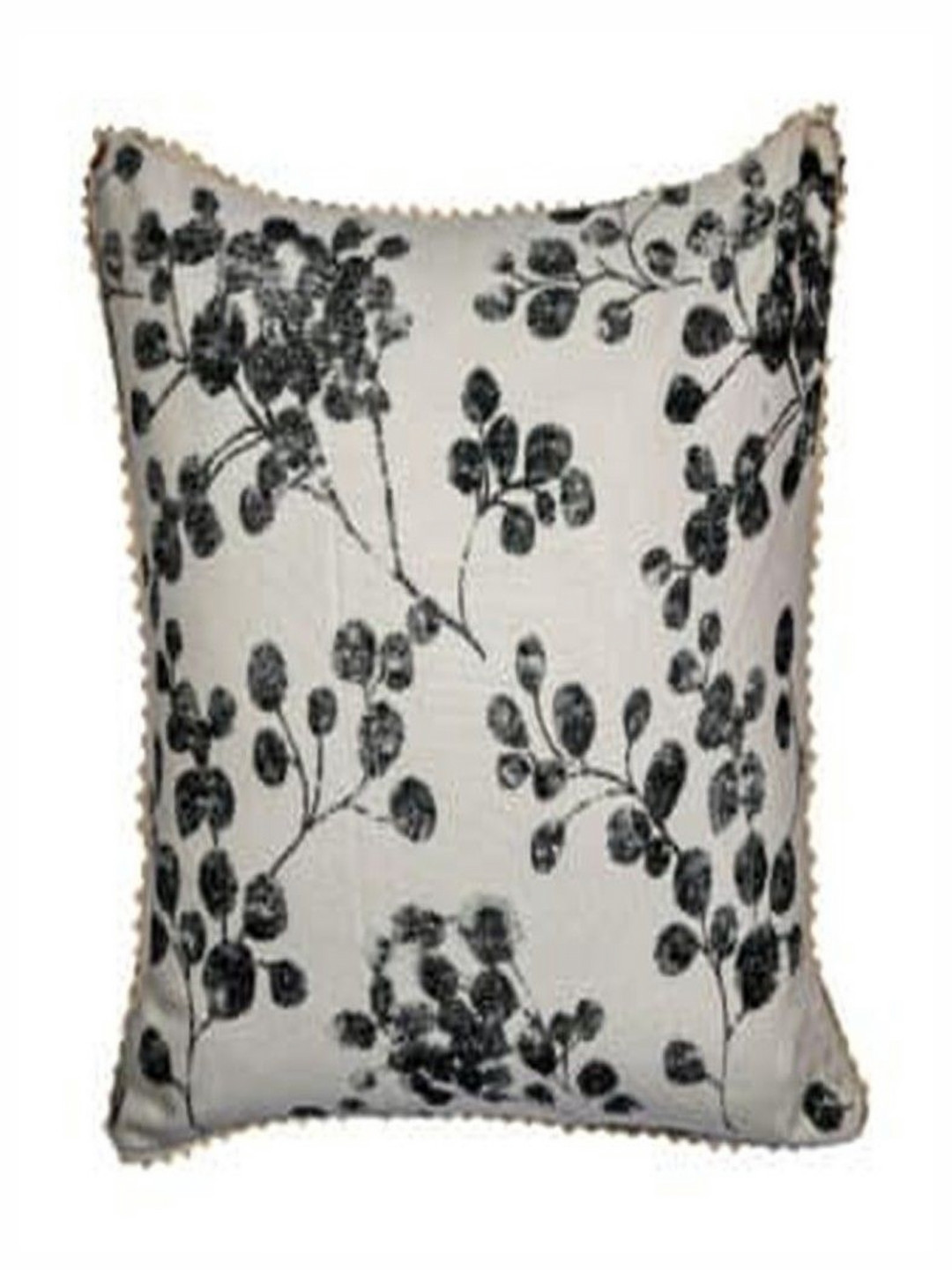 MERA HAAT Beige Floral Cotton Washable Rectangle Cushion Cover -20x20In