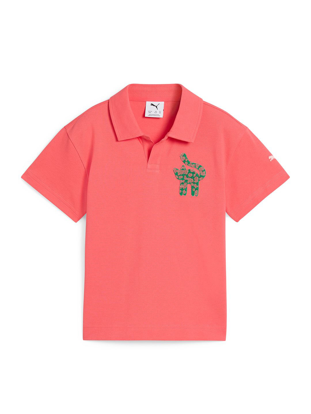 Puma Kid's Cats Club Relaxed Fit Pique Cotton Polo T Shirt