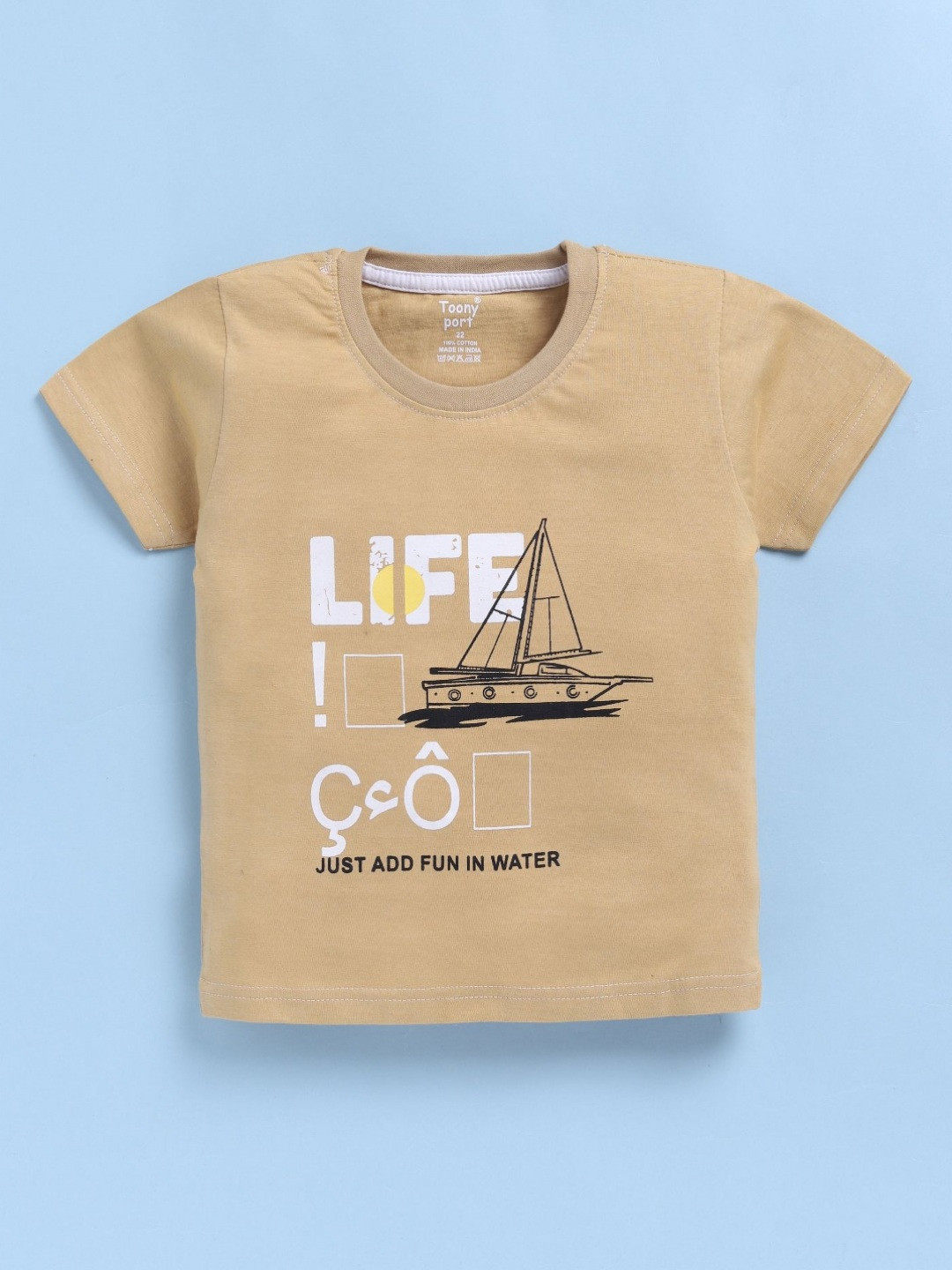 Toonyport Boys Graphic Printed Round Neck Cotton T-shirt