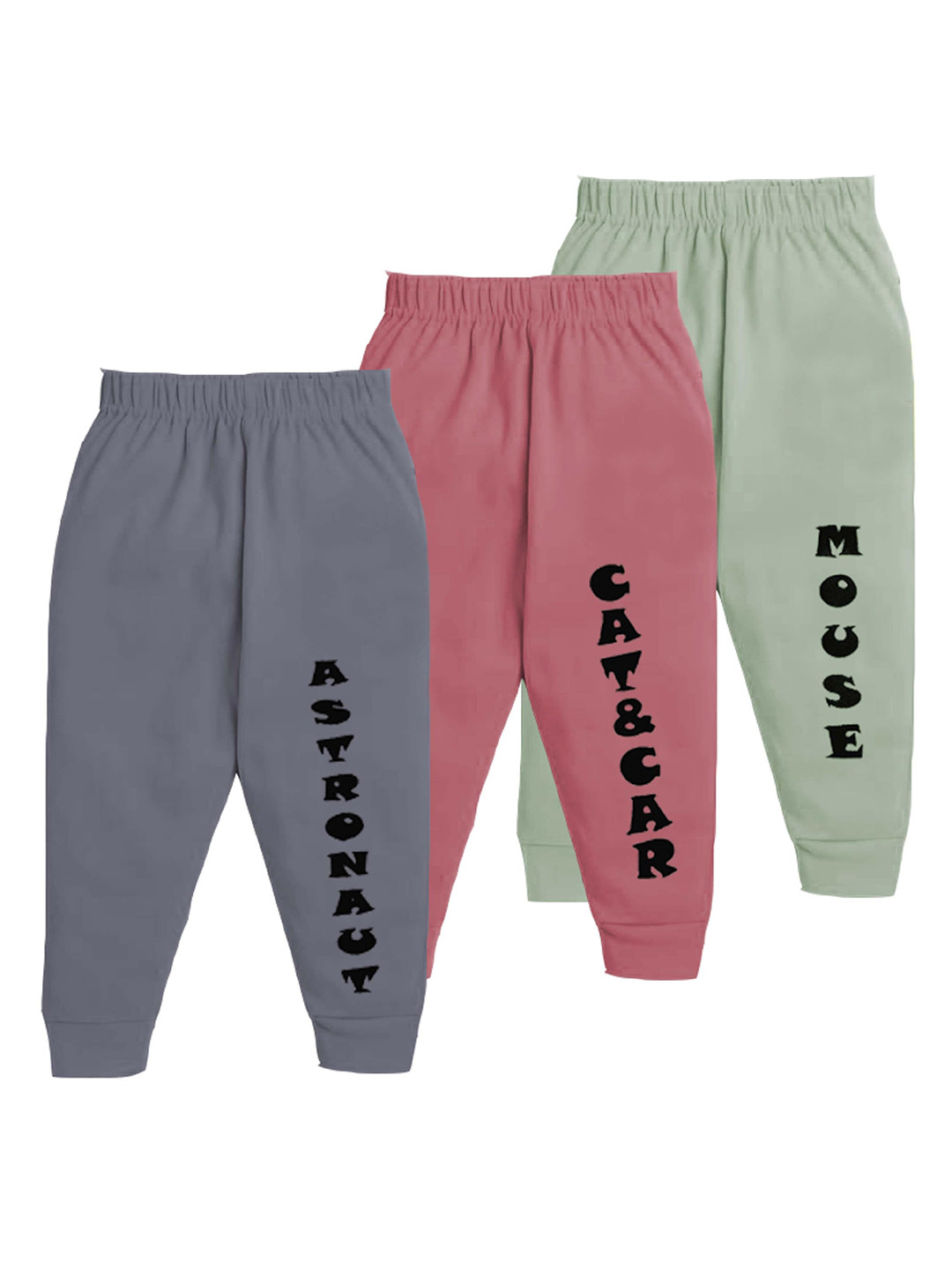 Toddylon Kids Pack Of 3 Printed Cotton Joggers