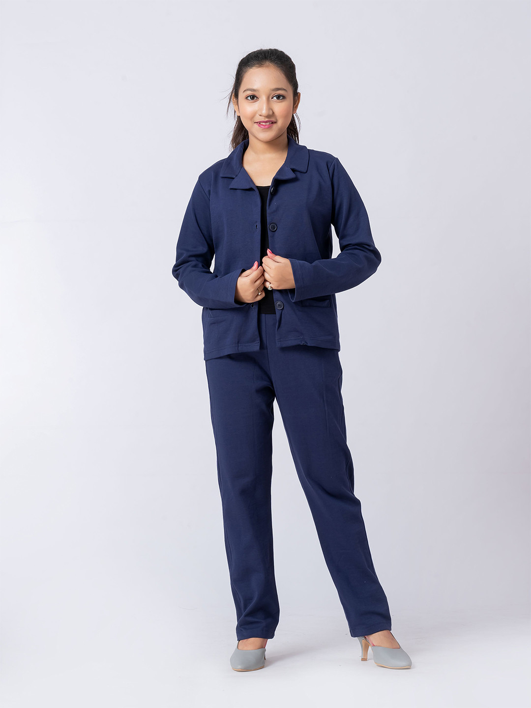 Taatoom Set of 3 Knitted T-shirt Pants and Full Sleeves Jacket