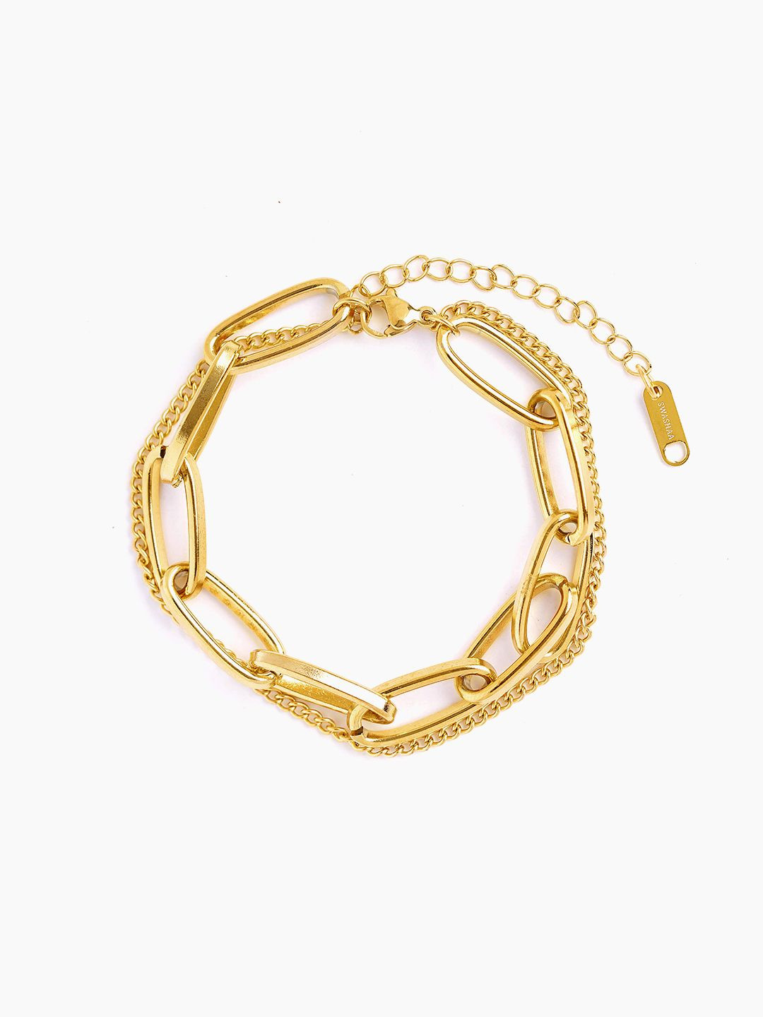 SWASHAA Carta 18KGold-Plated Link Bracelet