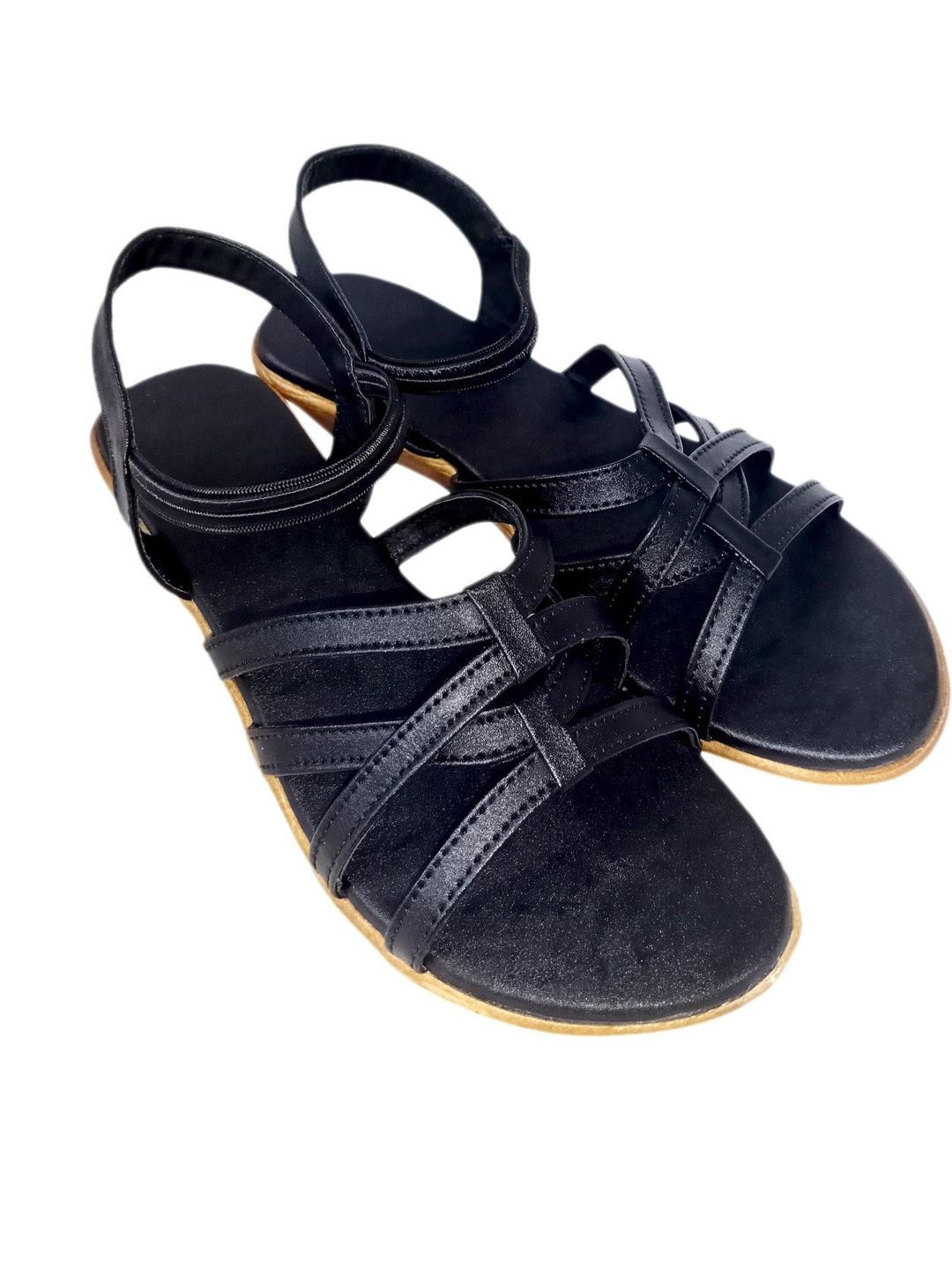 saanvishubh Women Black Wedge Heels