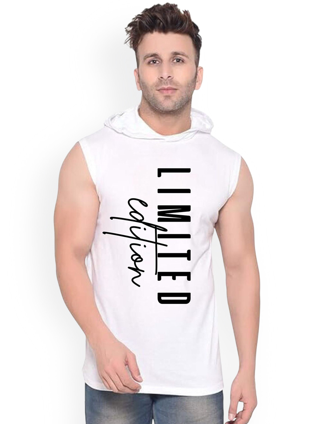 FABSTIEVE Limited Edition Printed Gym Vest VK T-050_Print-275_gym_vest_White_M