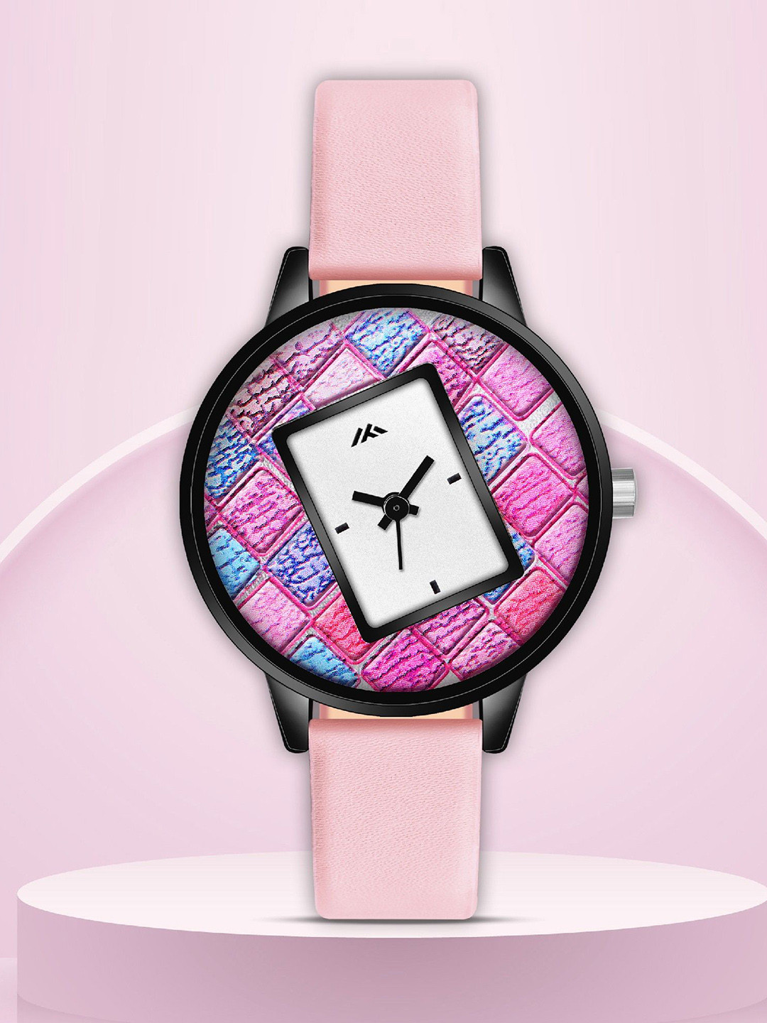 DOUBLERUN Women Dial & Leather Straps Analogue Multi Function Watch H05NNMT-549