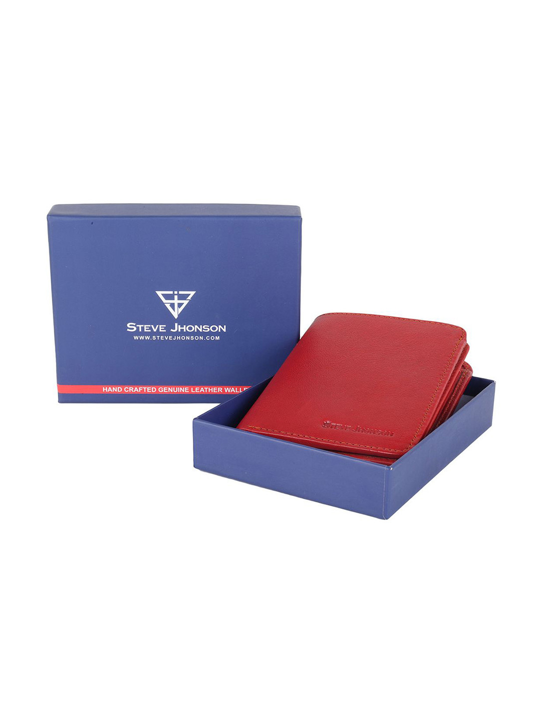 Steve Jhonson Men Solid Leather Two Fold Wallet