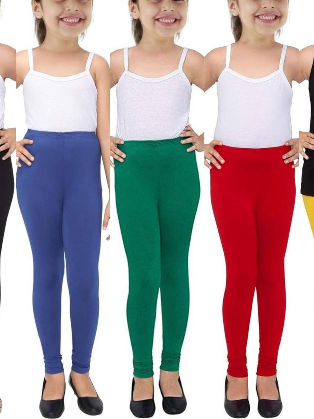 Tik Tok WEARS Girls Black Churidar Length Leggings