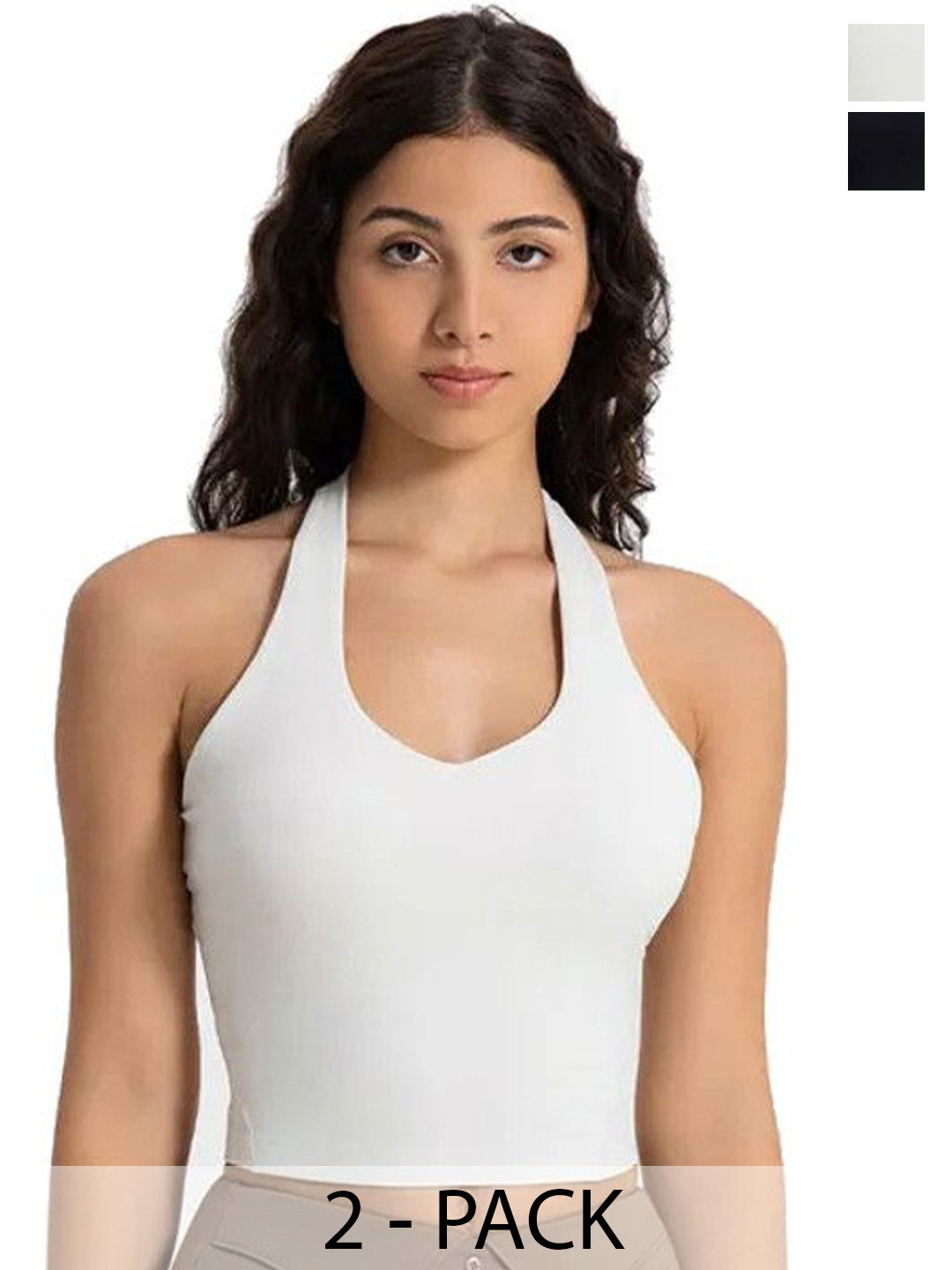 PINOVO Halter Neck Cotton Crop Top