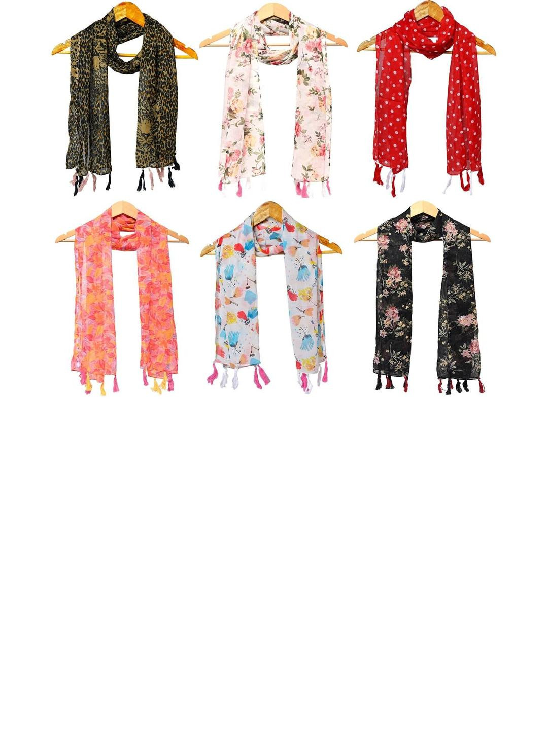 StoleVilla Women Pack Of 6 Printed Stole