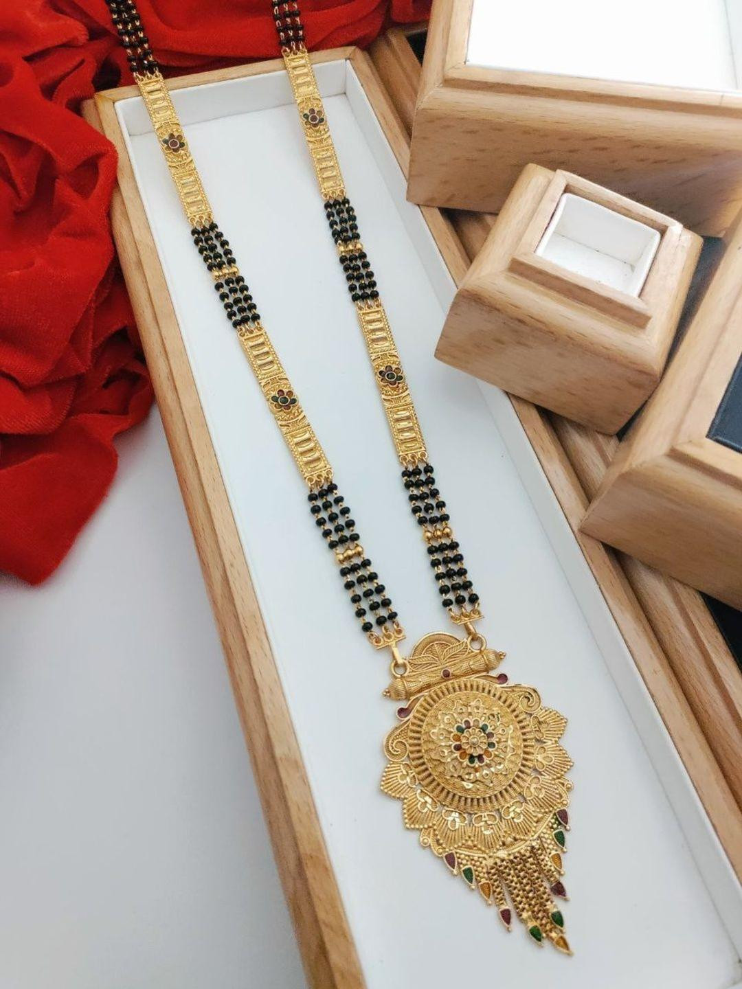 niva fashion GOLD PLATED ARIFICIAL DESIGN Gold-Plated Brass Mangalsutra