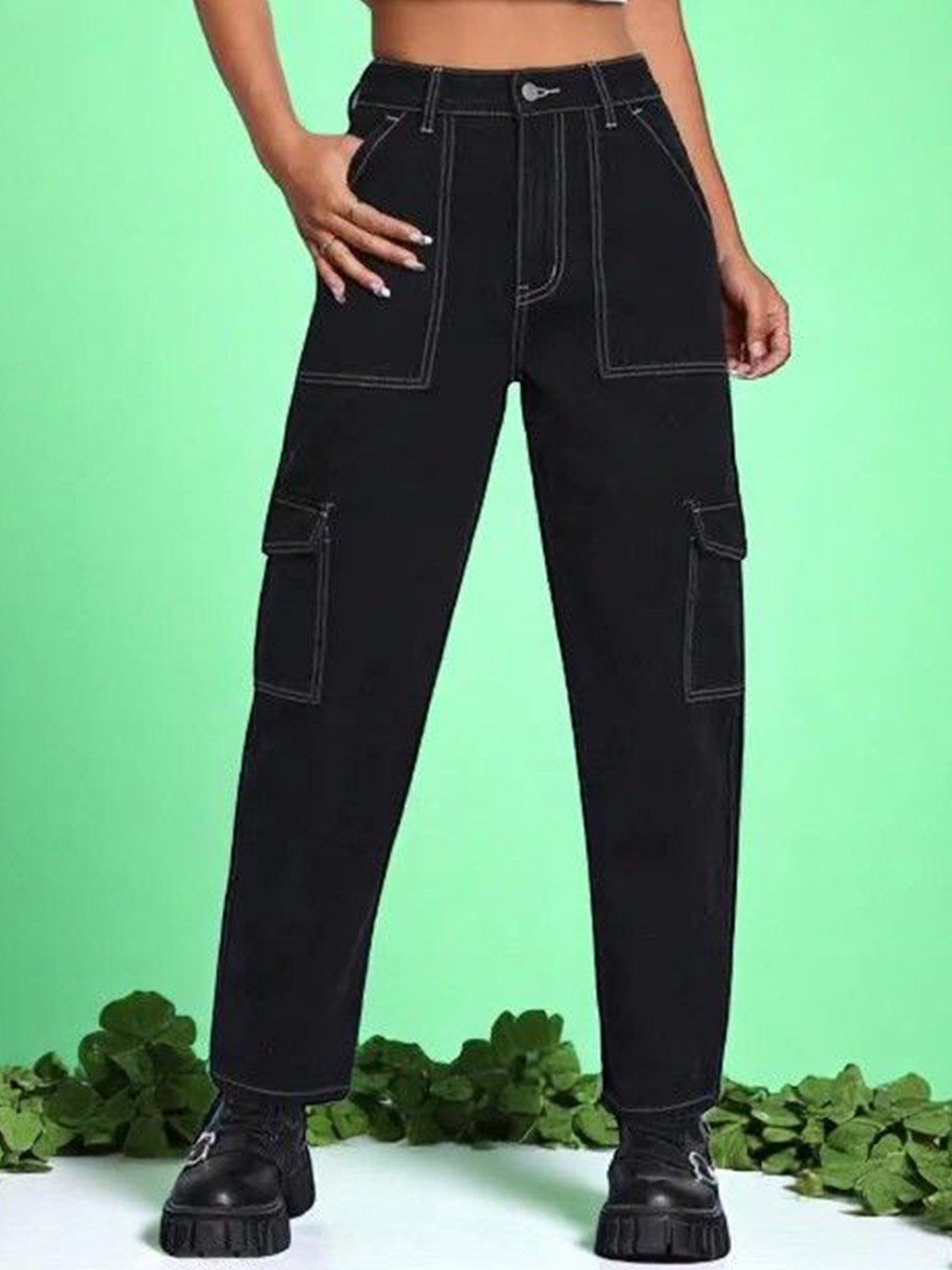 Seetoo Girls Regular Fit Mid-Rise Bamboo Jeans
