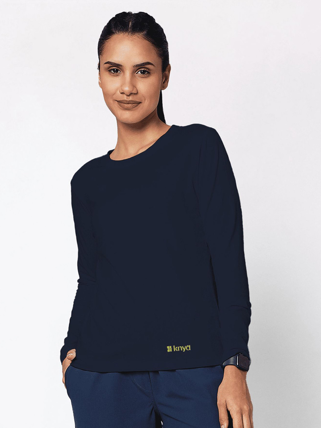 KNYA Women Long Sleeve Cotton T-shirt