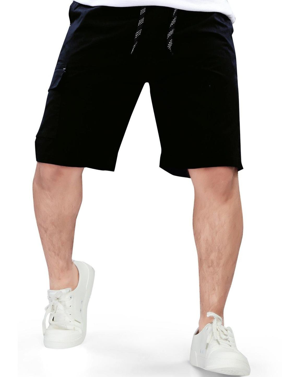 UNOseven Boys Solid Cotton Cargo Shorts