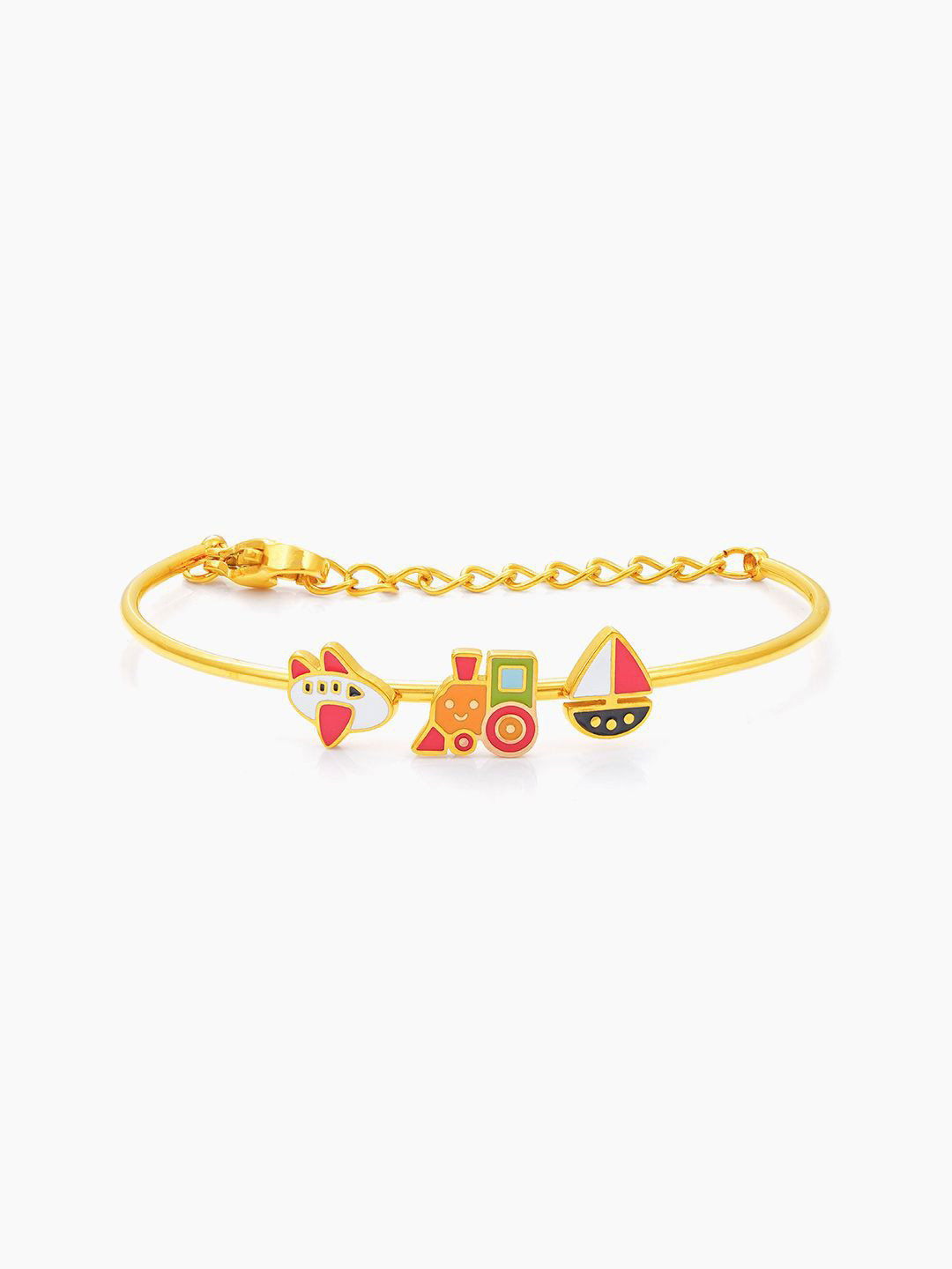 SWASHAA Kids 18K Gold-Plated Stainless Steel Adventure Ride Charm Bracelet