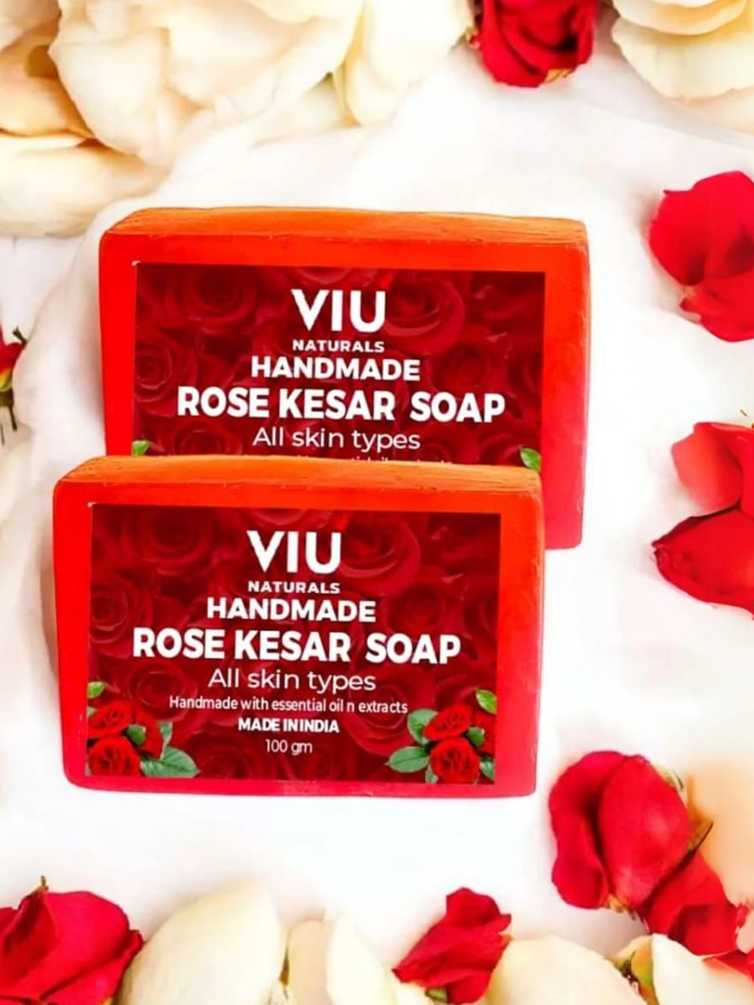 VIU NATURALS Rose Kesar Soap - 100 g