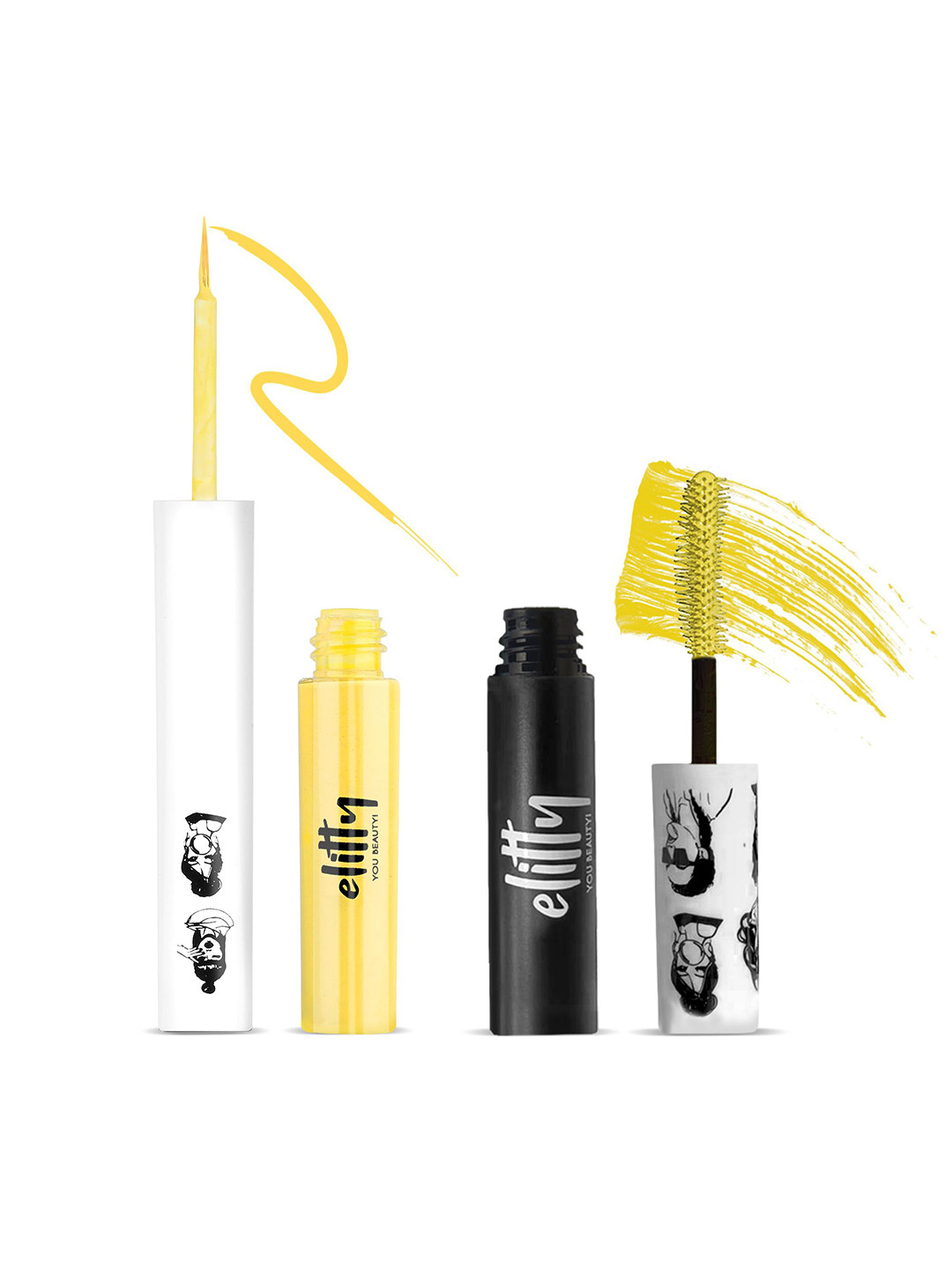 Elitty Set Of 2 Pop Color Eyeliner - 4 ml - Honeycomb & Mascara - 5 ml - Yolo
