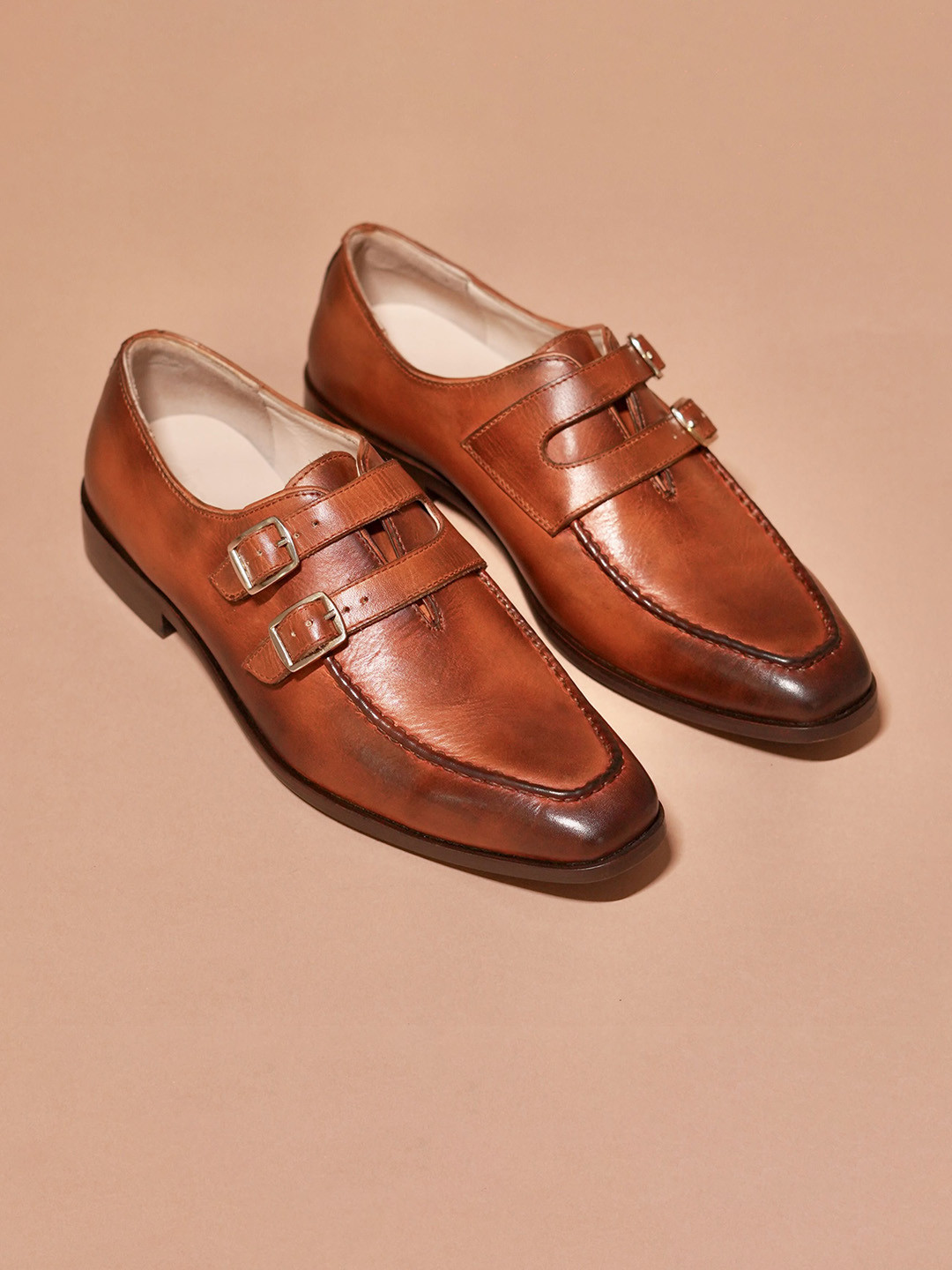 dmodot Men Motivo Strappo Bruno Formal Monks