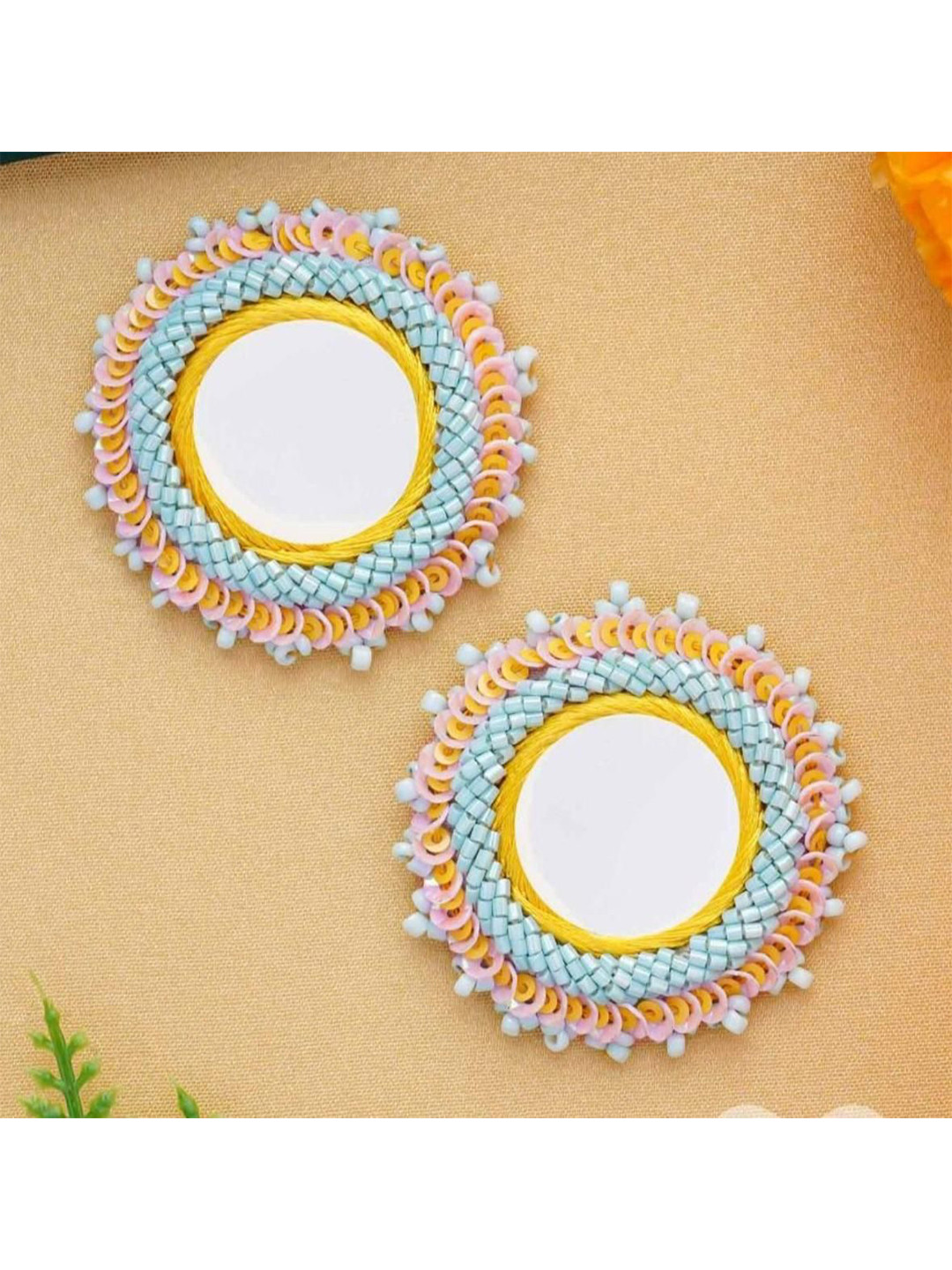 BITCH PLZZ ACCESSORIES Artificial Beaded Circular Studs