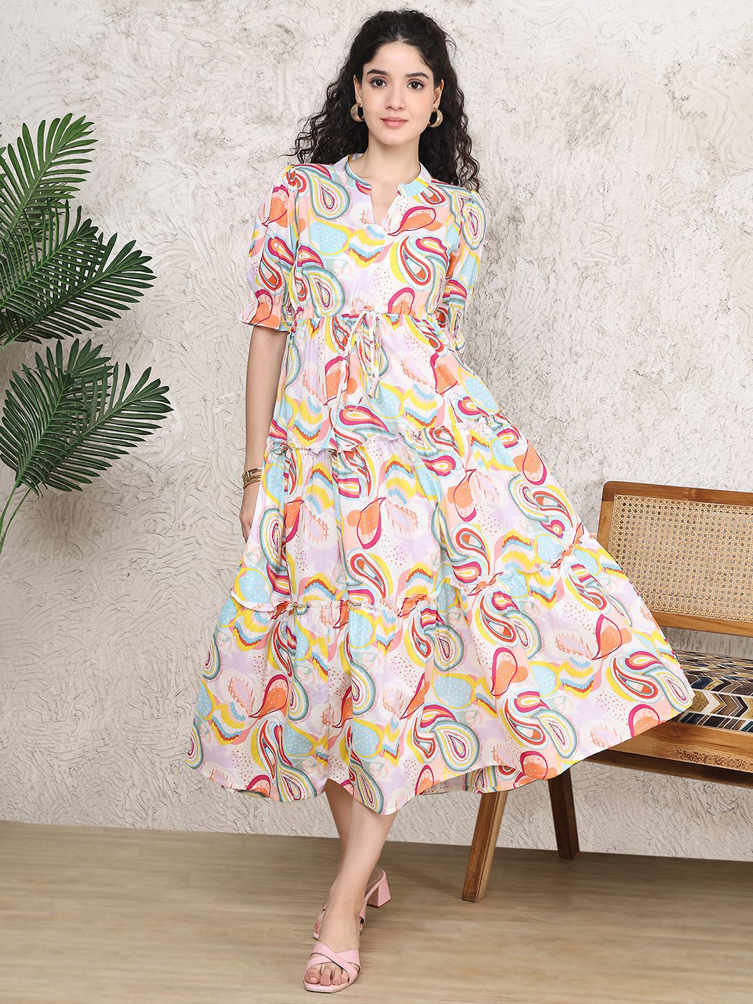 Claura Women Floral Printed Maxi Midi Dress