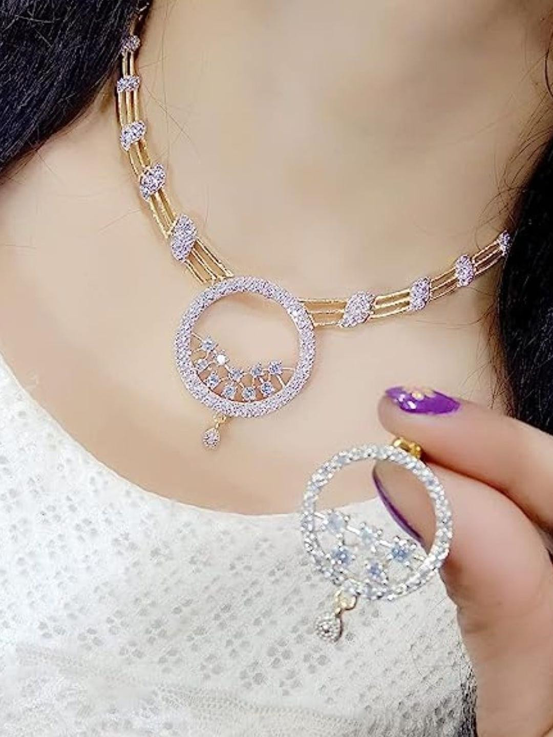 FASHION EMPIRE Silver-Plated Silver Jewellery Set