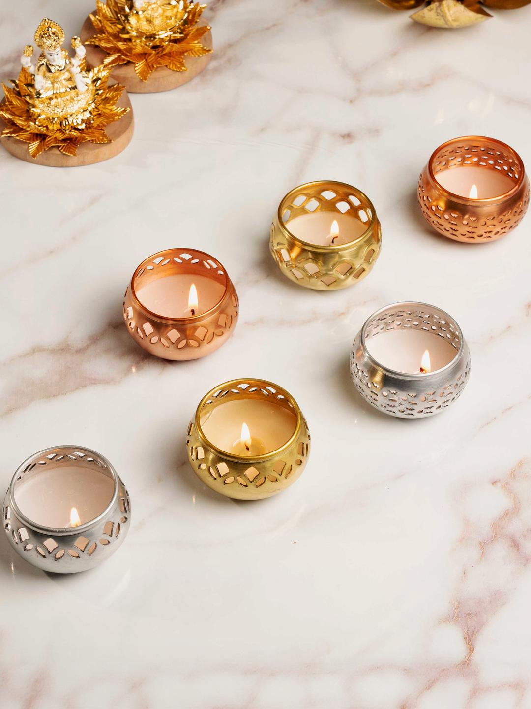 Kreative Arts Copper Table Candle Holder