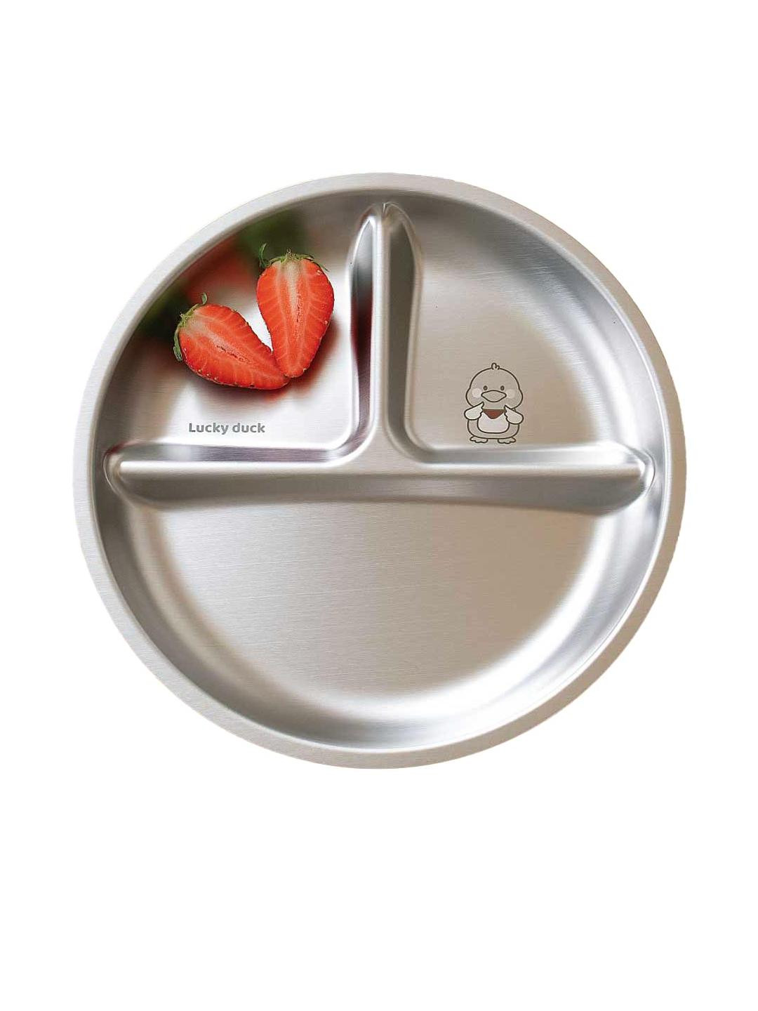 BASIL Silver Toned Stainless Steel Easy to Clean Plates