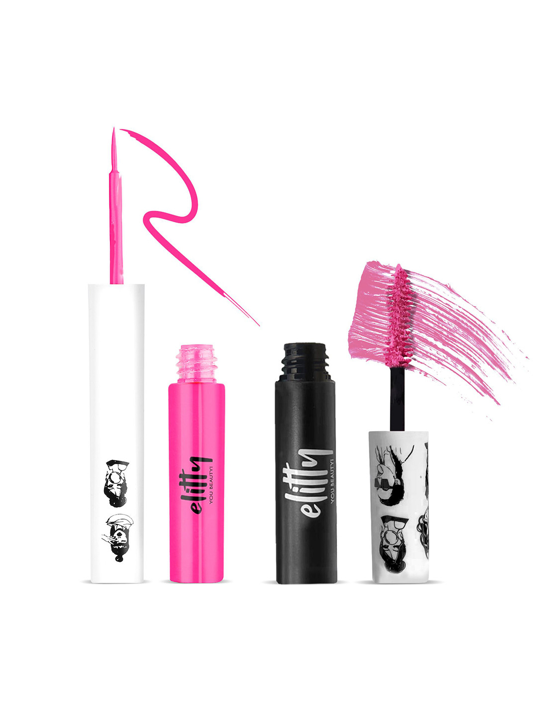 Elitty Set Of 2 Pop Color Lost Love Eyeliner 4 ml - Forgotten Kiss & Mascara 5 ml - BBG