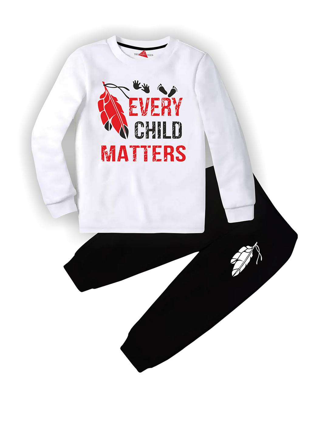 TRIANGLETEES Kids-Unisex White Clothing Set