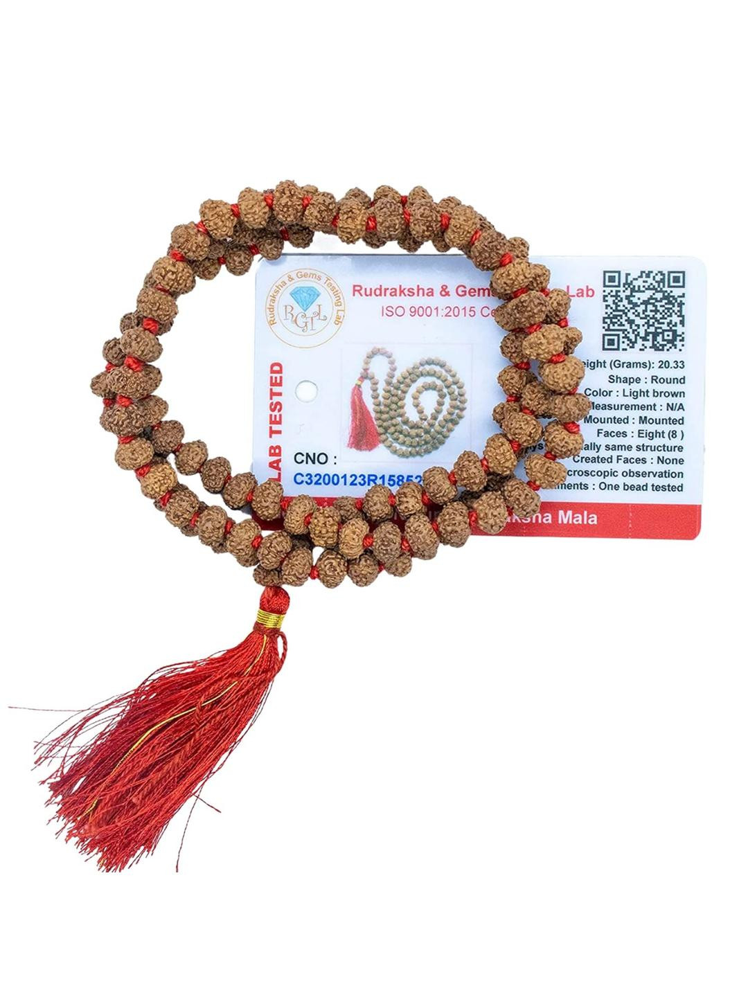 Apnisanskriti Unisex 8 Face Rudraksha 108+1 Mala