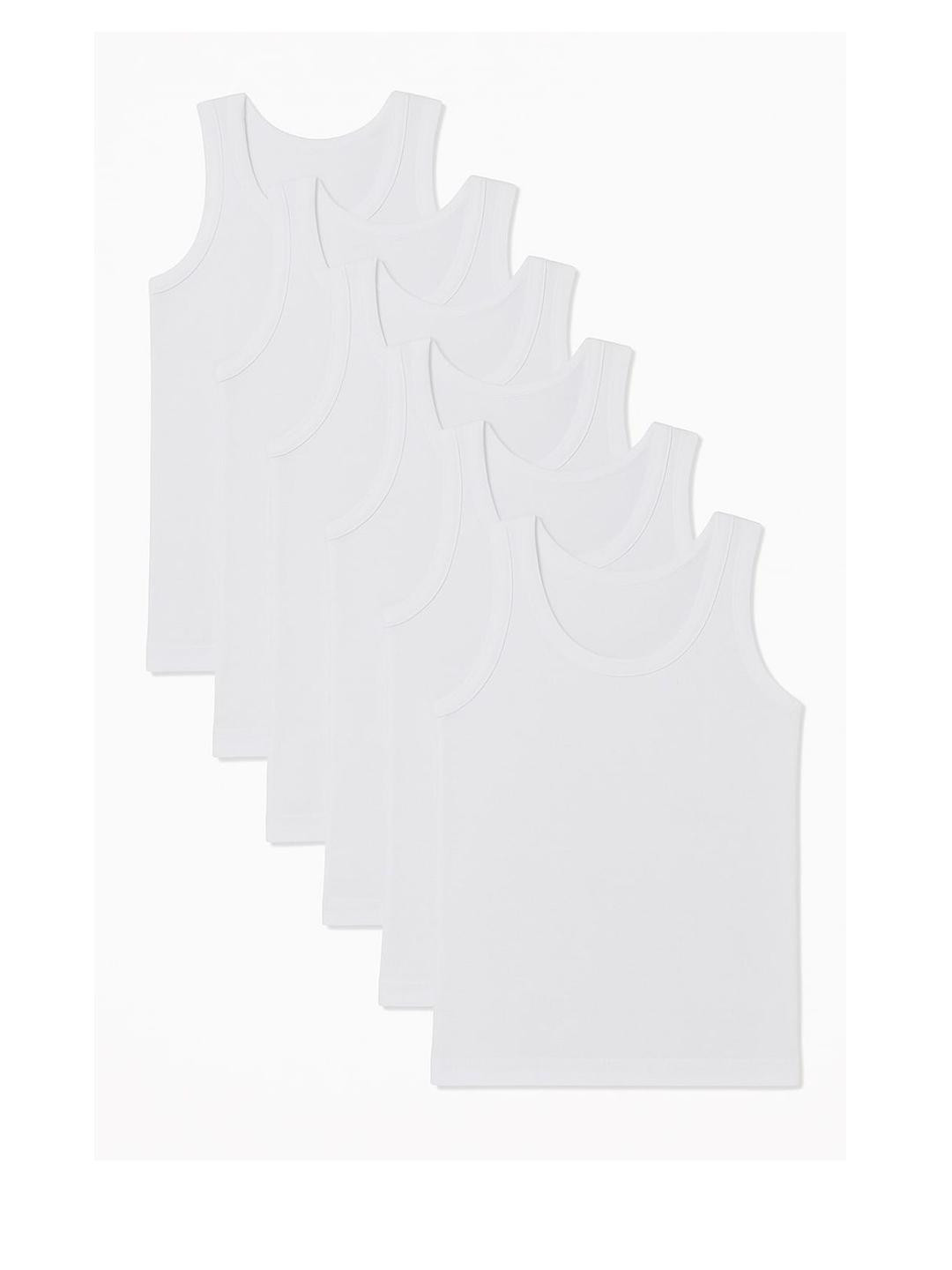 Uptakers Boys Pack of 6 Cotton Innervests