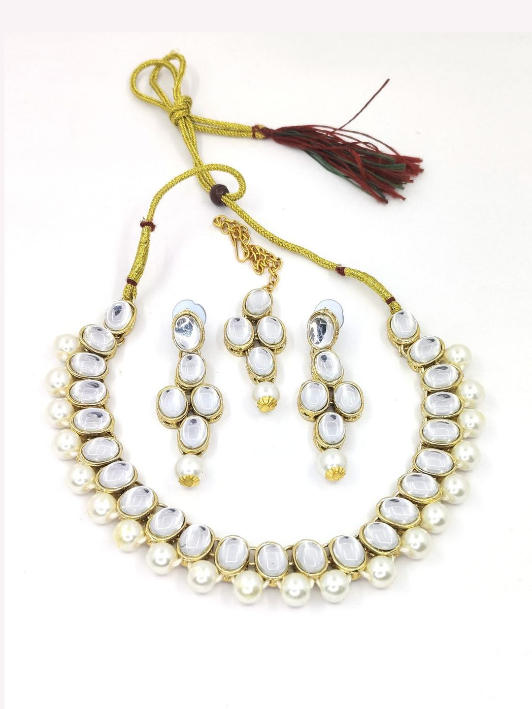 NAVJAI Gold-Plated Alloy Jewellery Set