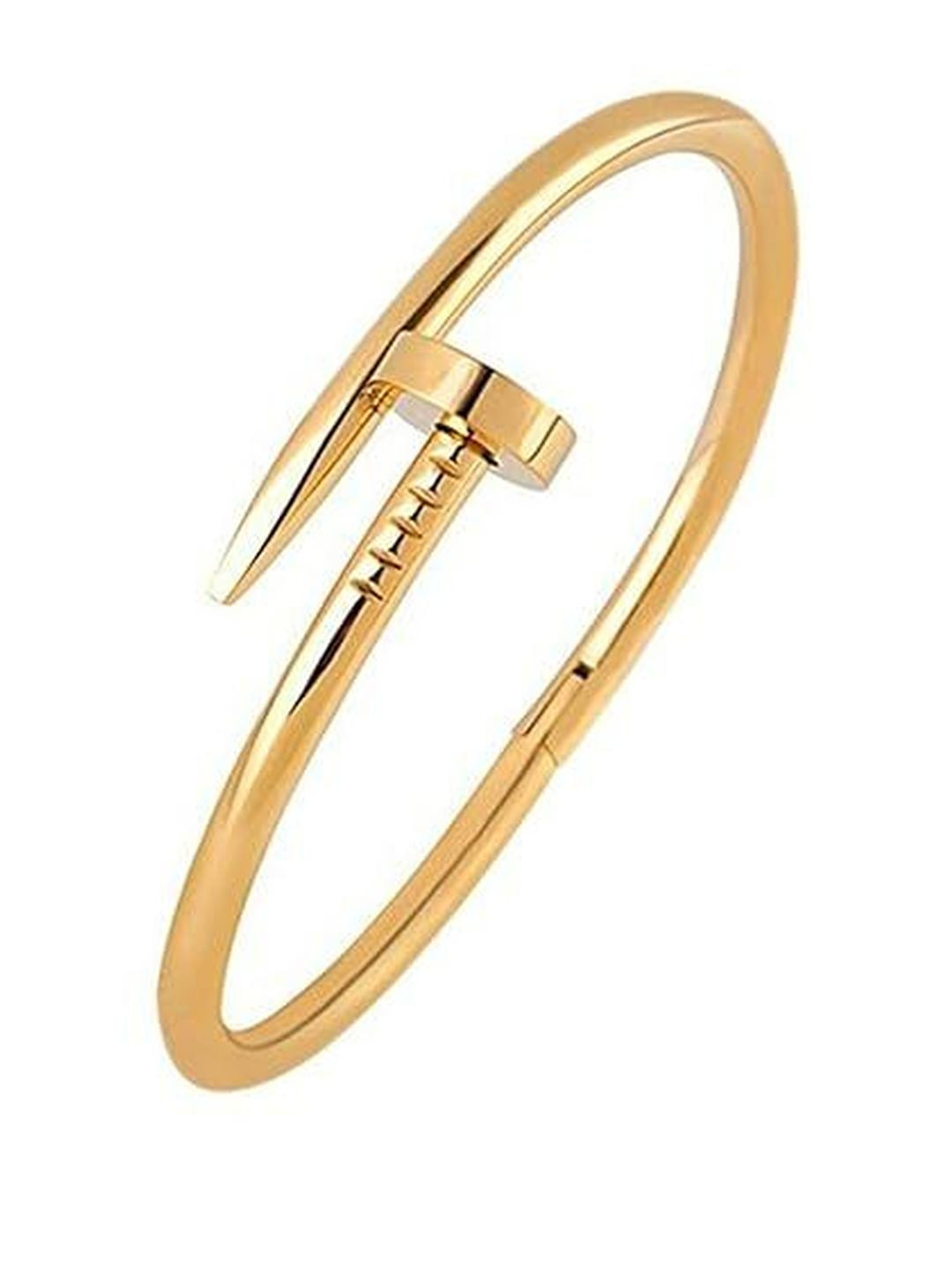 NAVJAI Gold Stainless Steel Bangle