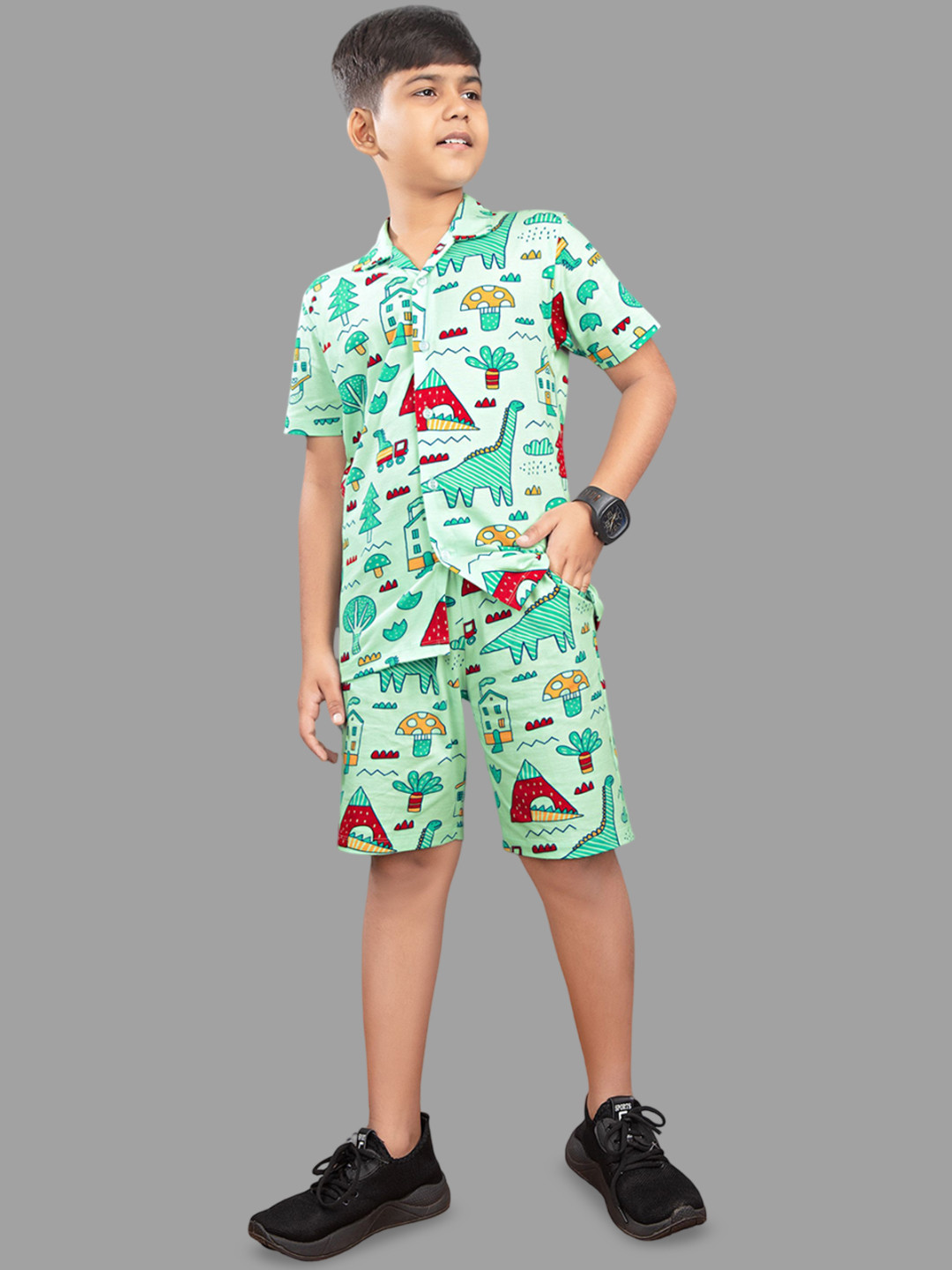 US Fly Boys Printed Shirt With Shorts
