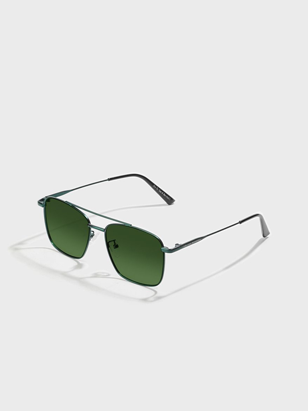 SAM & MARSHALL VEIN Unisex Square Sunglasses UV Protected Lens VEIN_GREEN_GREEN_2930