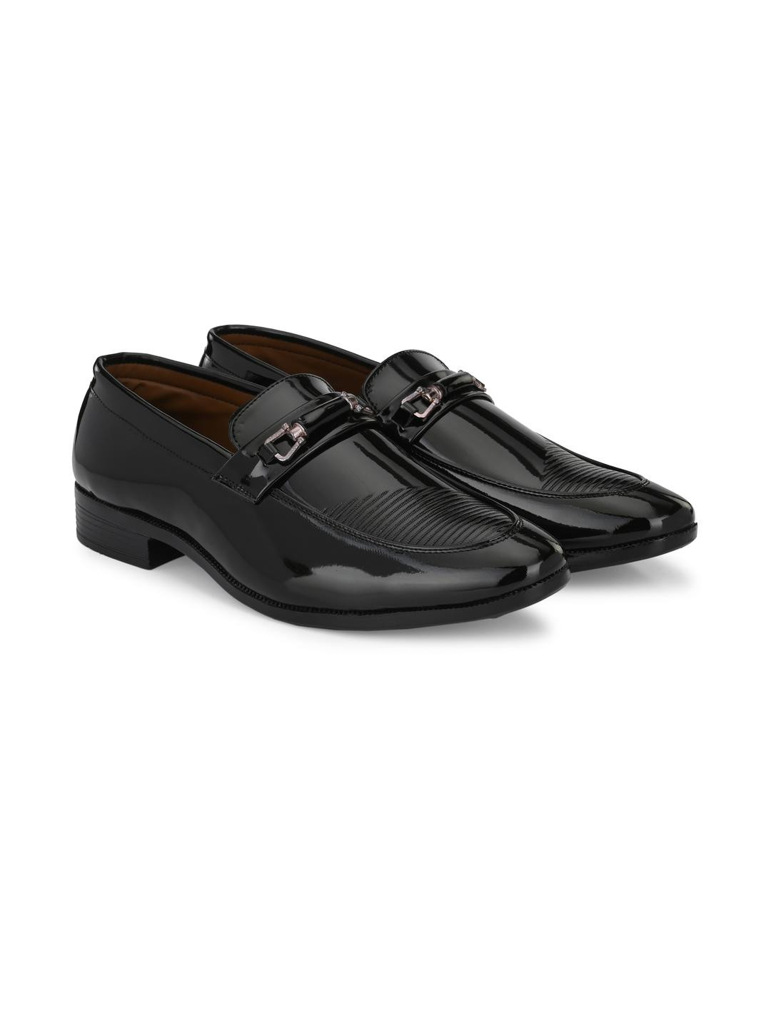 G L Trend Men Black Slip-On Shoes