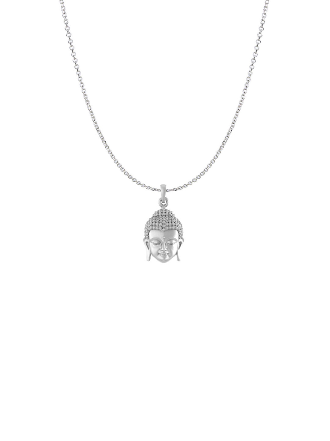 AKSHAT SAPPHIRE 92.5 Sterling Silver Contemporary Buddha Pendant Chain